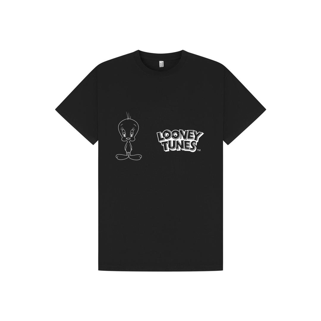 Black Printed T-shirt Front