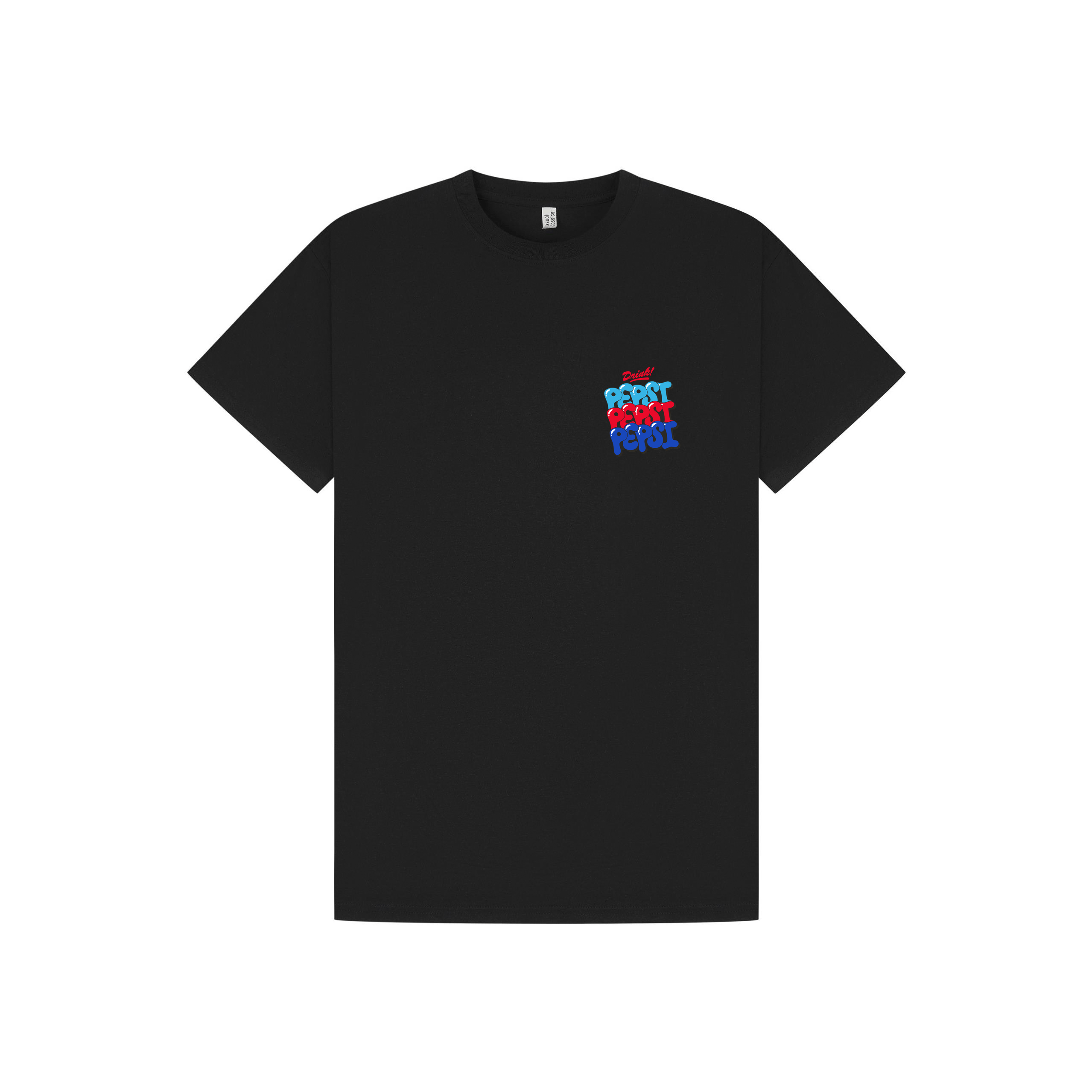 Black Printed T-shirt Front