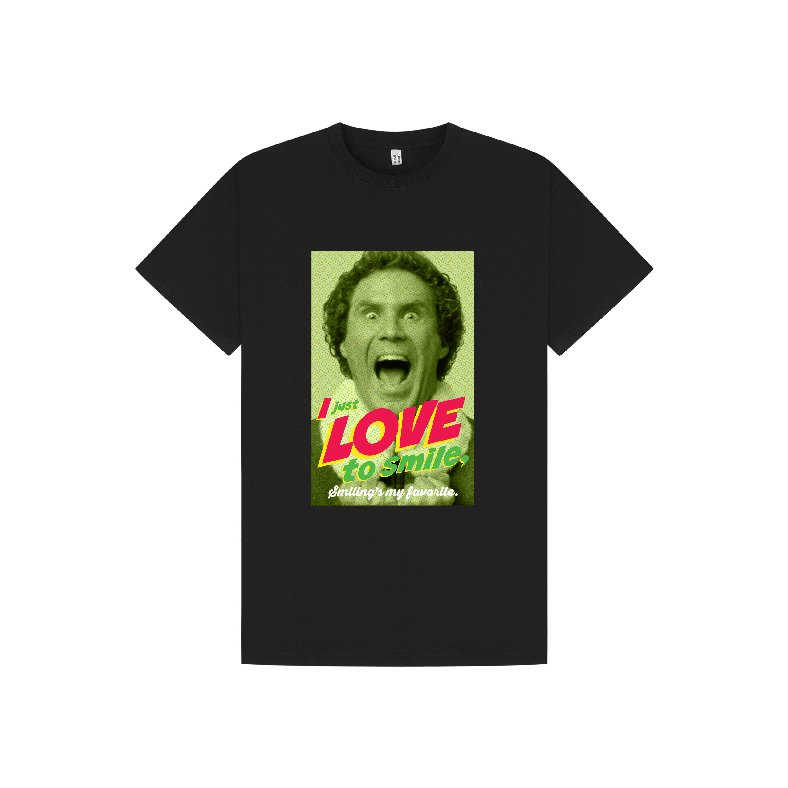 Black Printed T-shirt Front