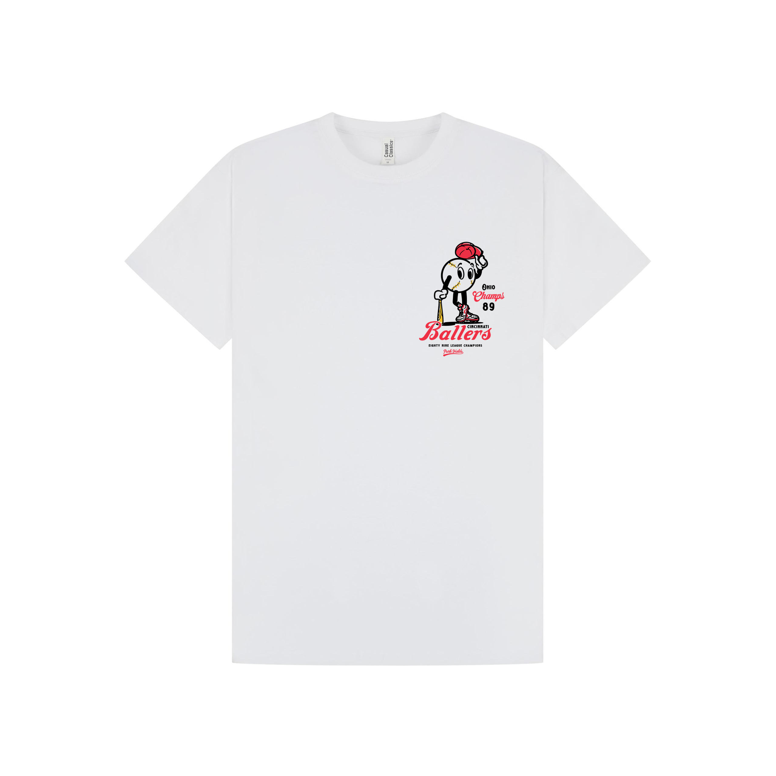 White Printed T-shirt Front