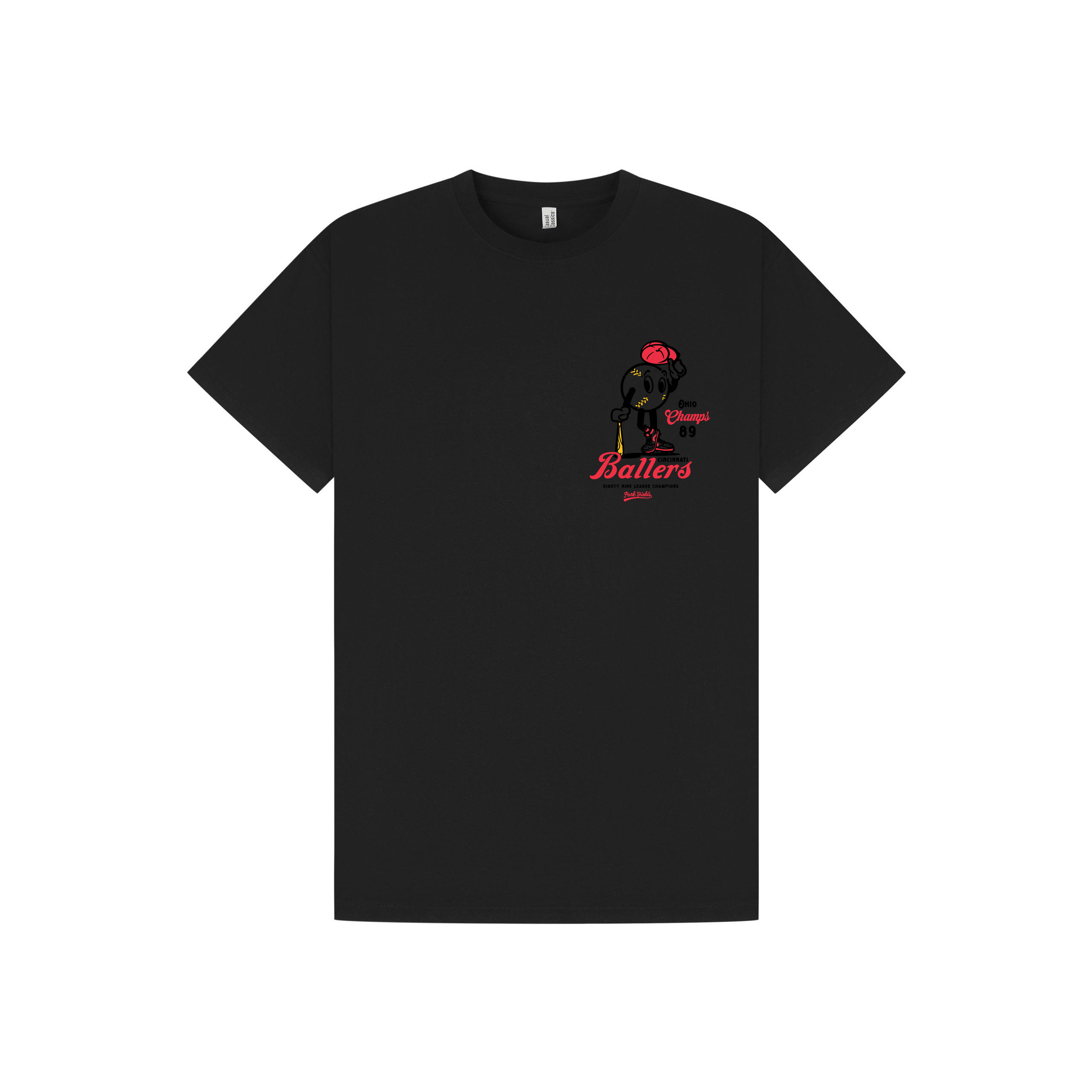 Black Printed T-shirt Front