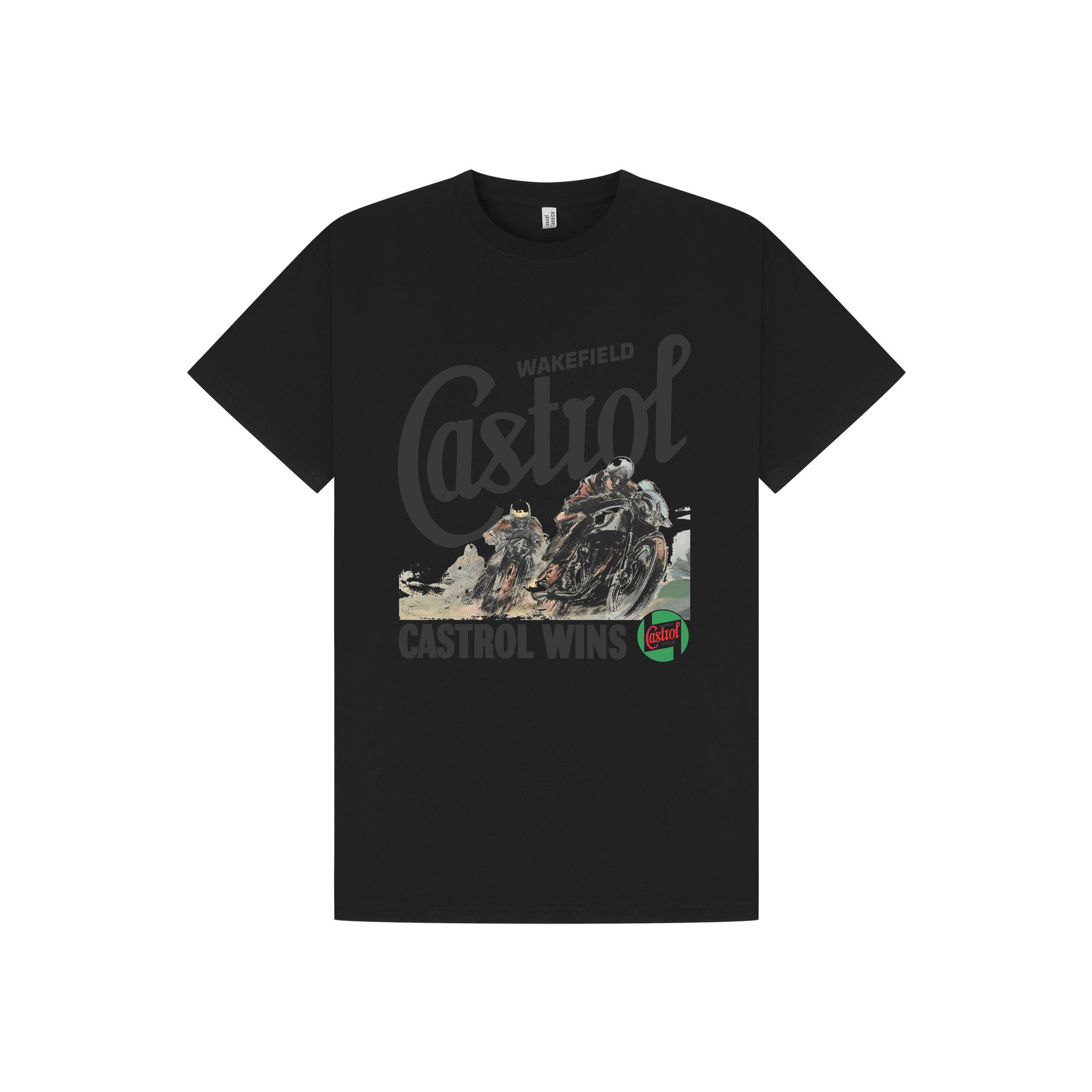 Black Printed T-shirt Front