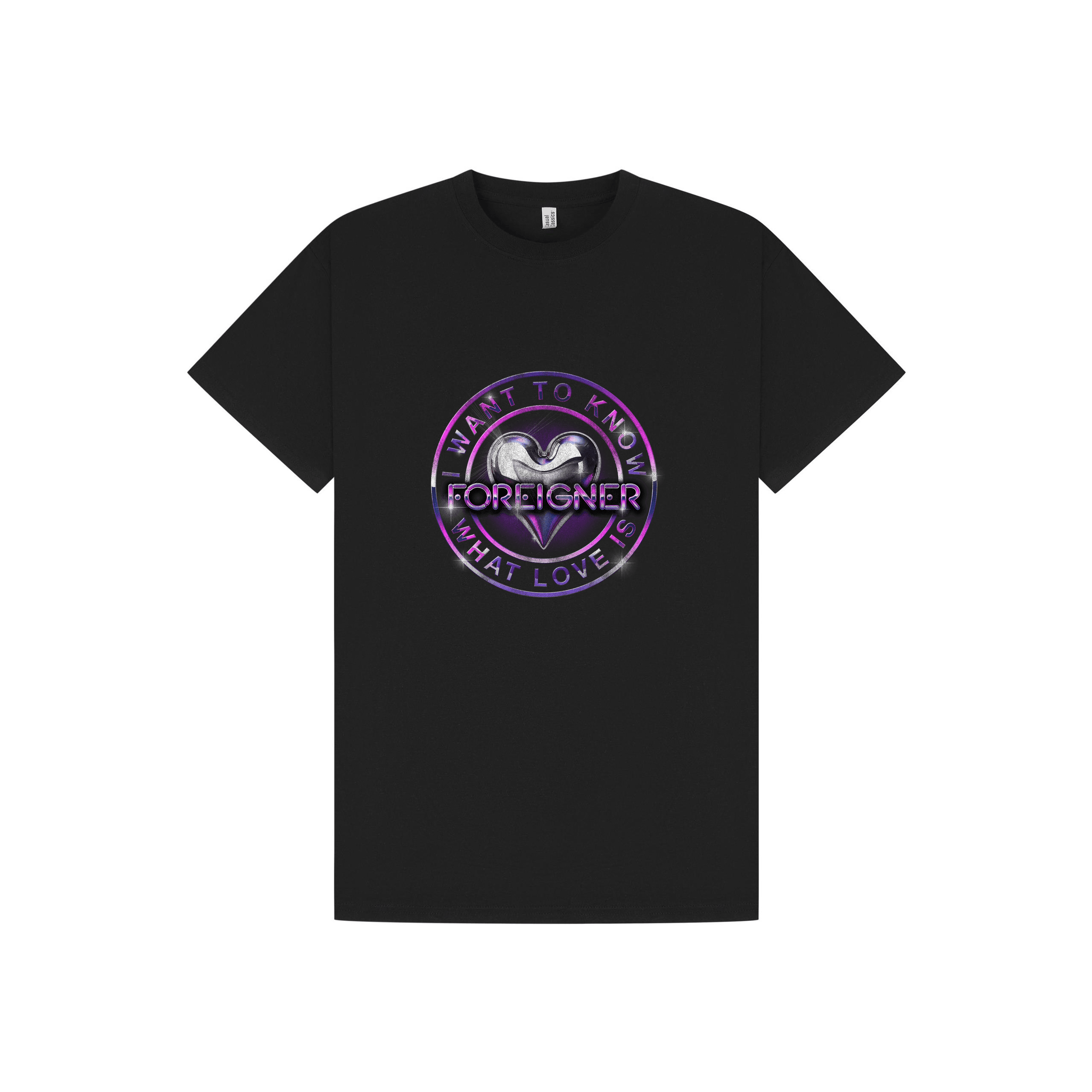 Black Printed T-shirt Front