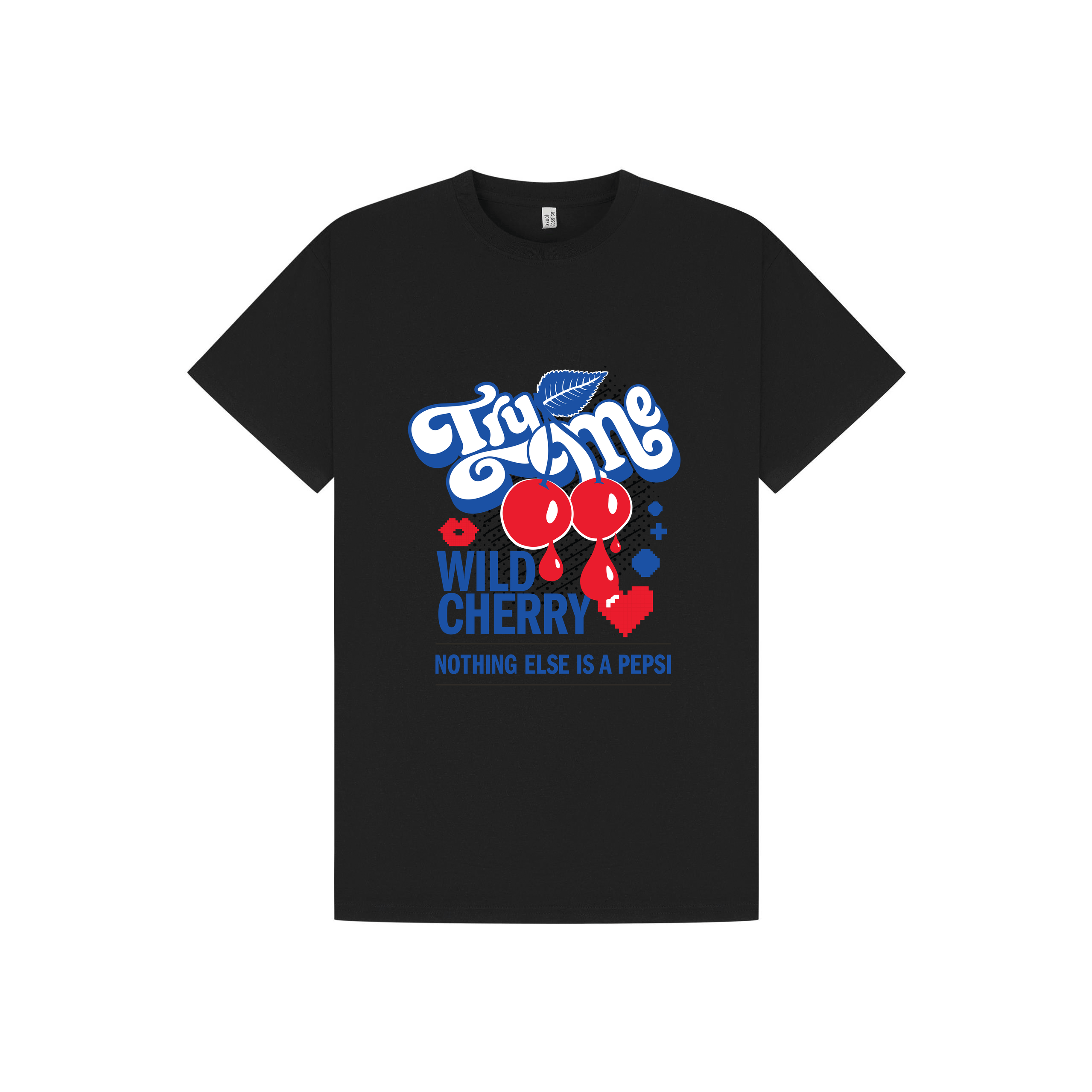 Black Printed T-shirt Front