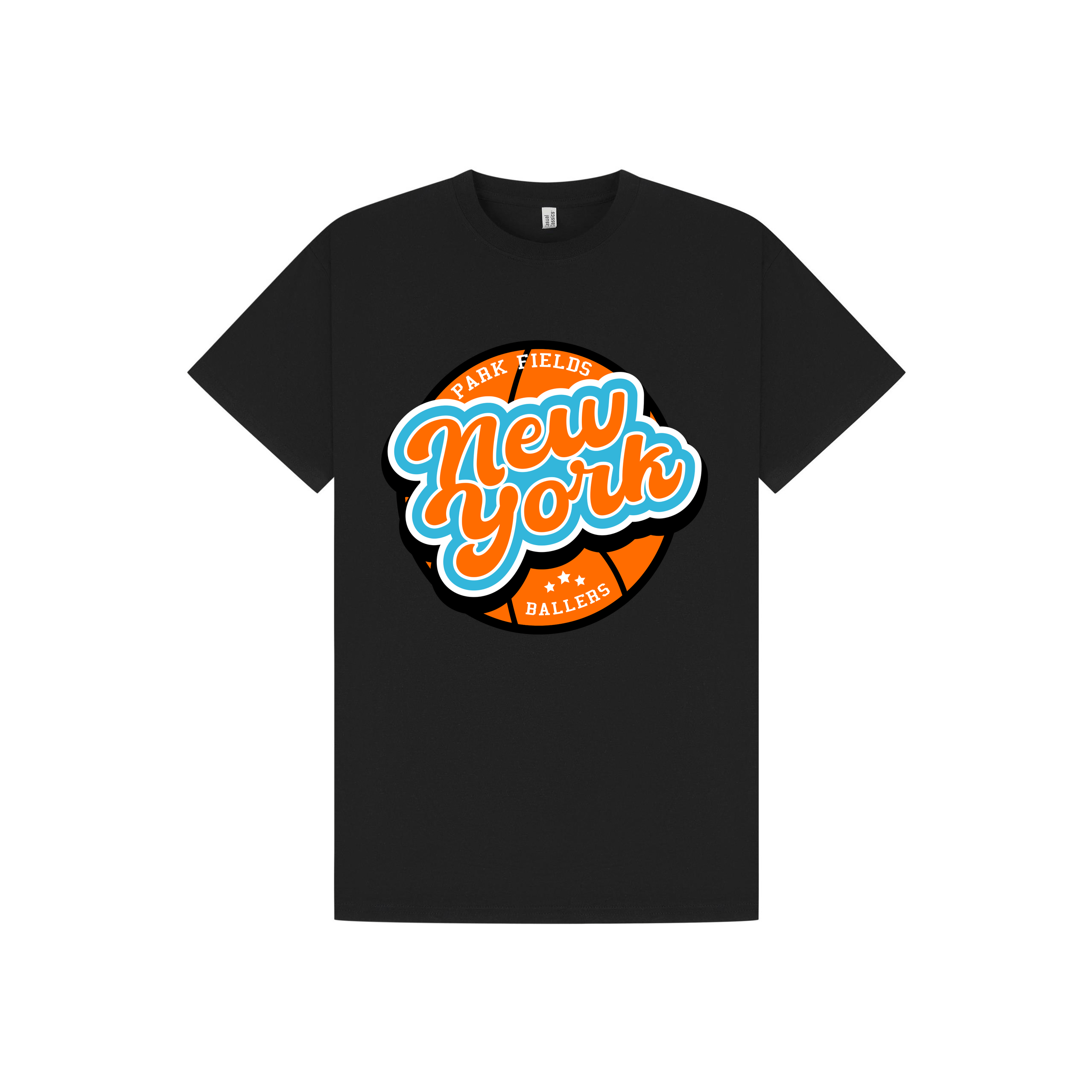 Black Printed T-shirt Front