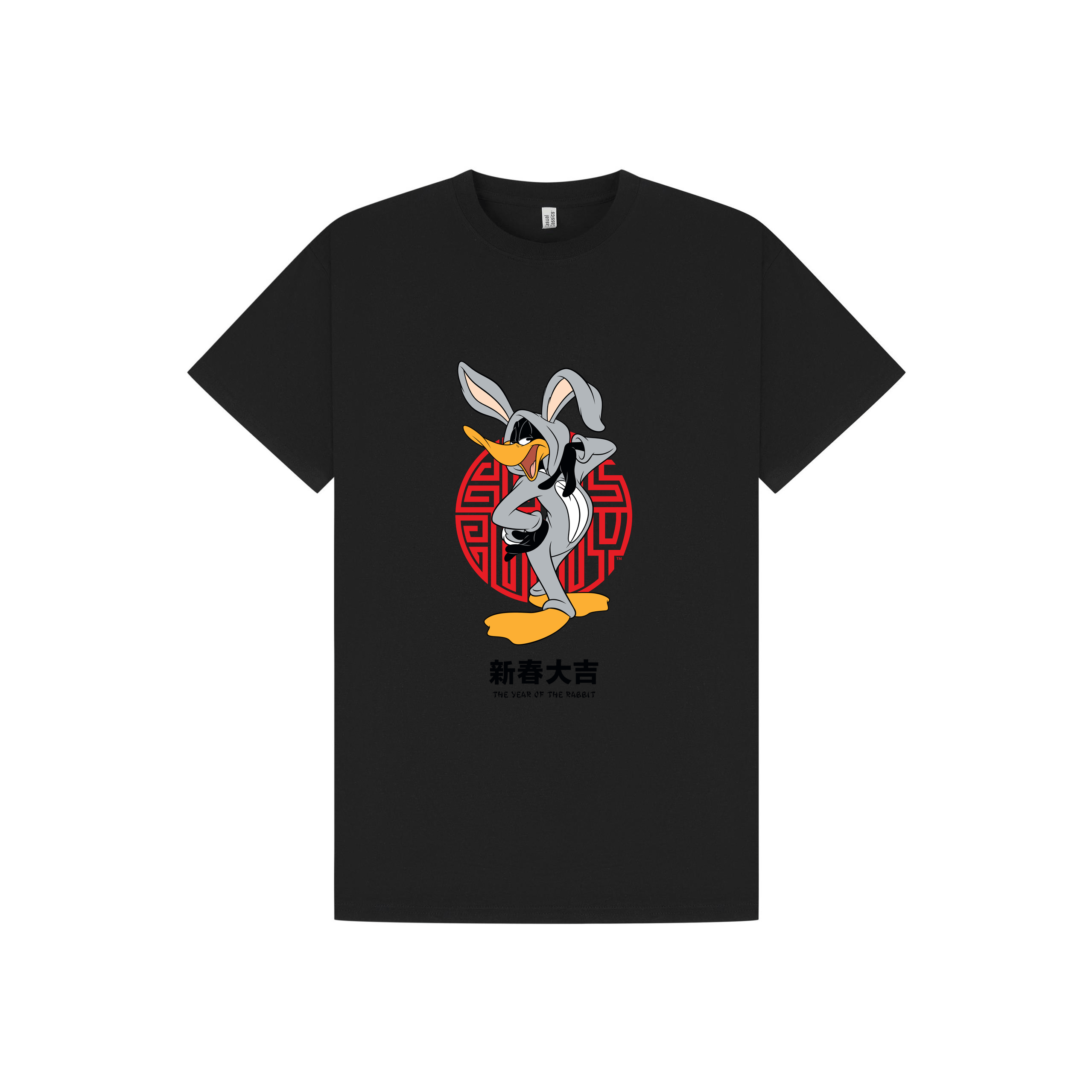 Black Printed T-shirt Front