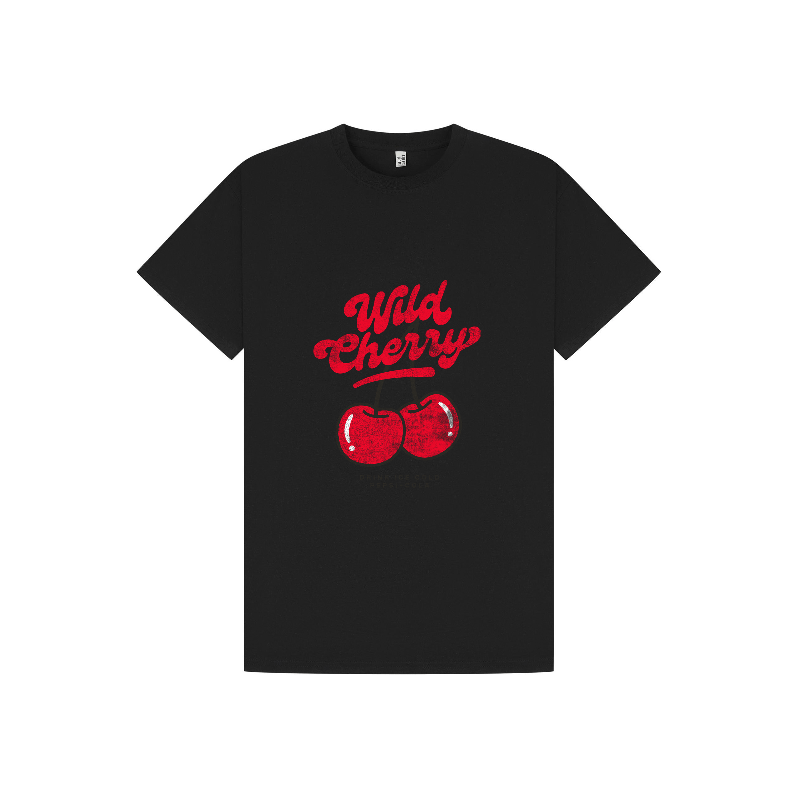 Black Printed T-shirt Front