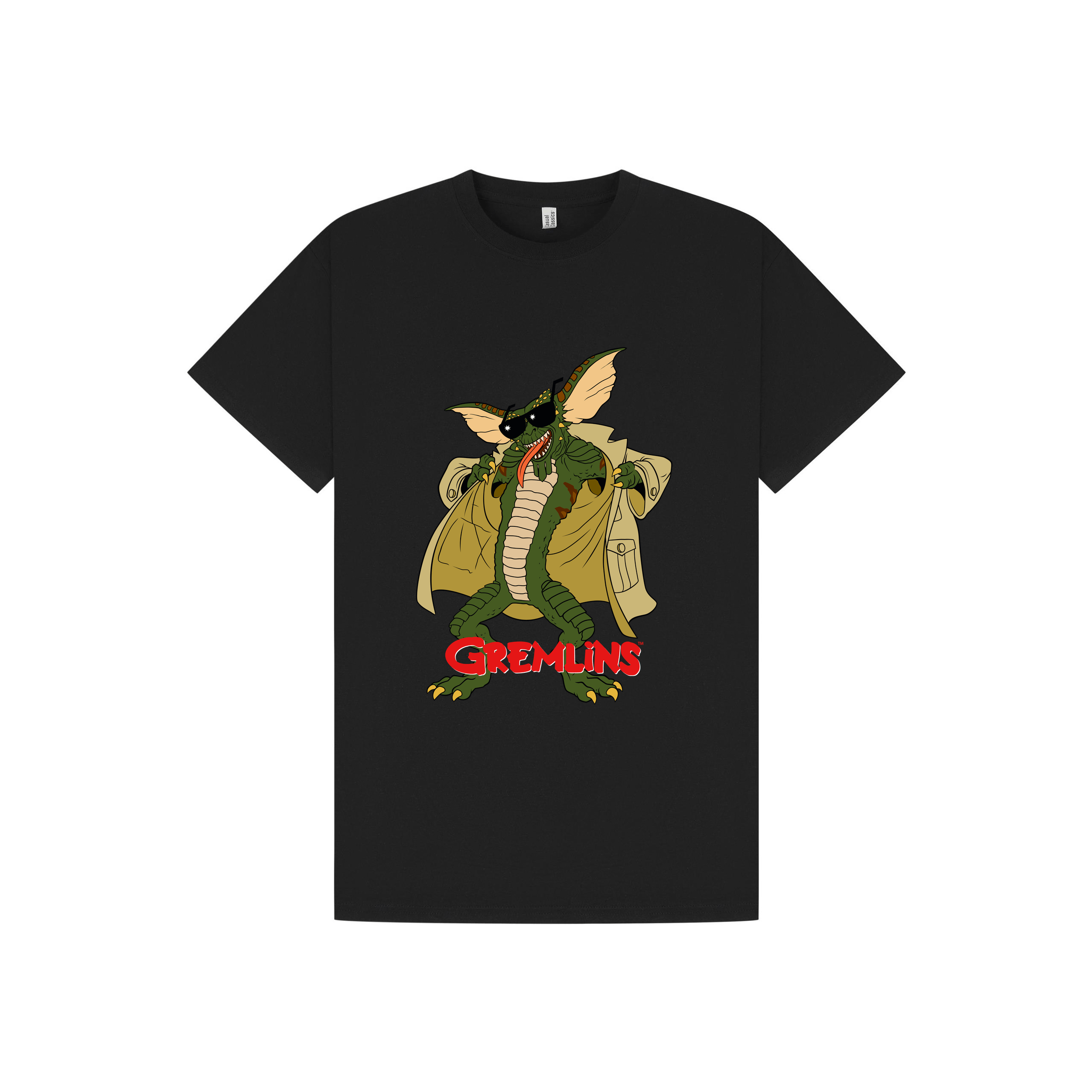 Black Printed T-shirt Front