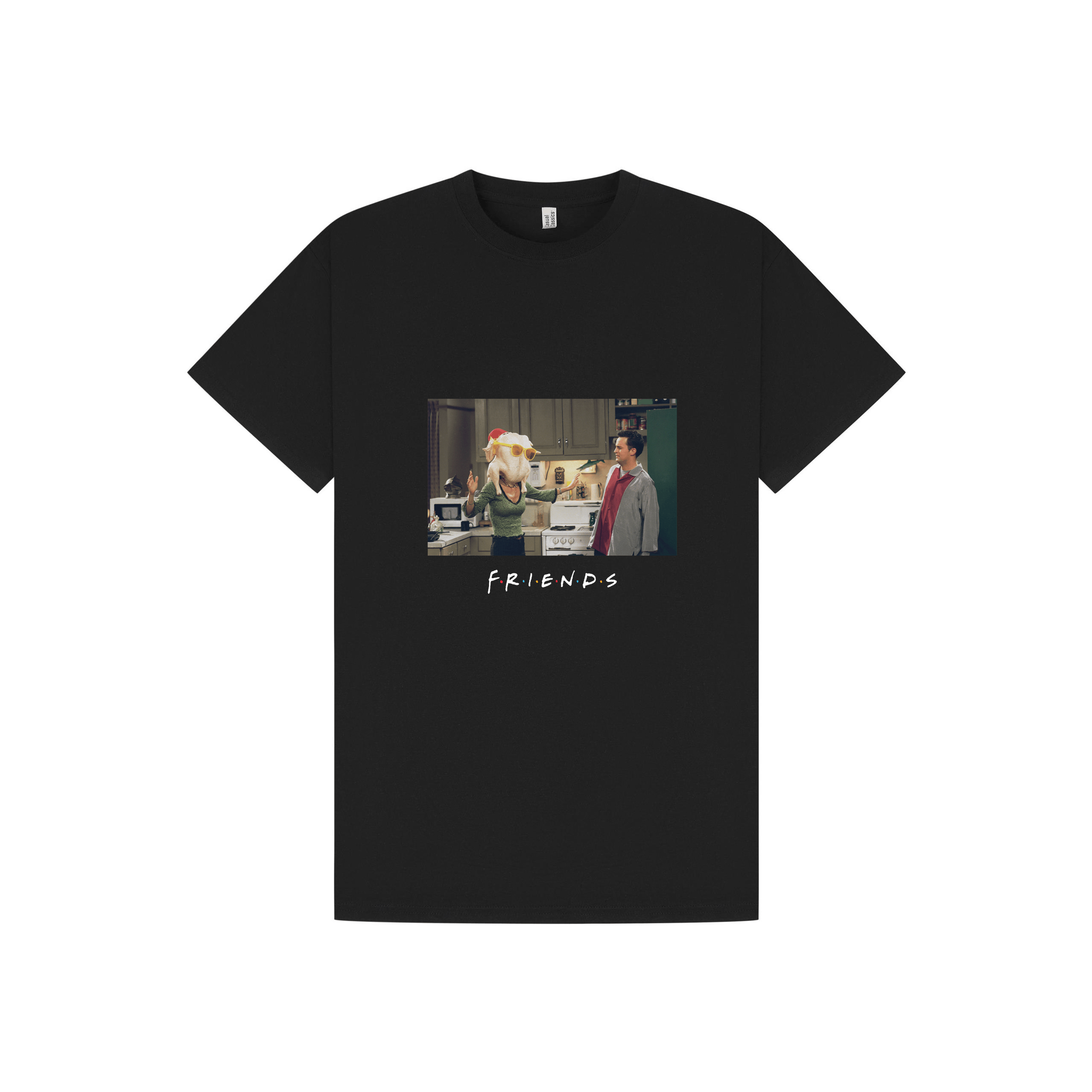 Black Printed T-shirt Front