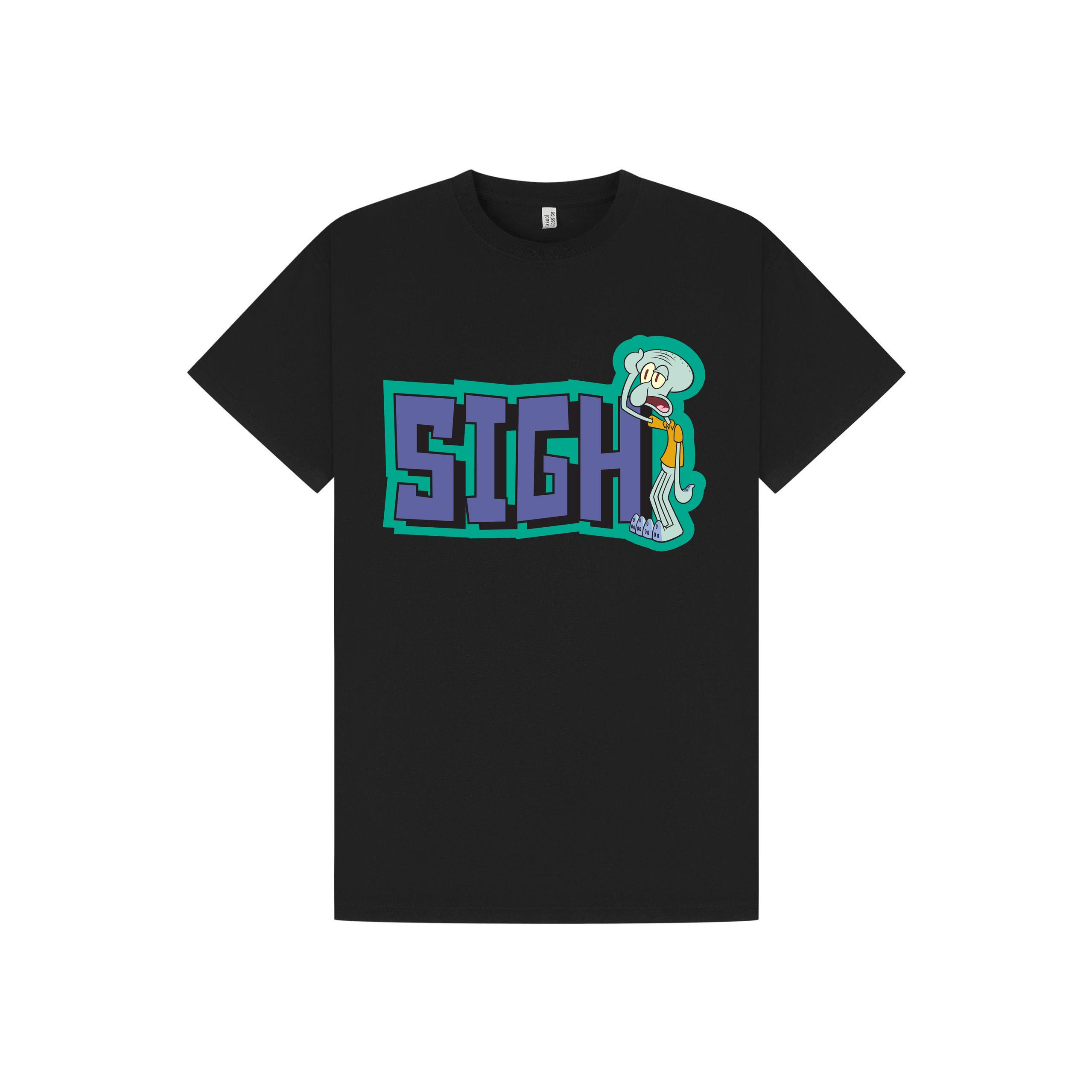 Black Printed T-shirt Front