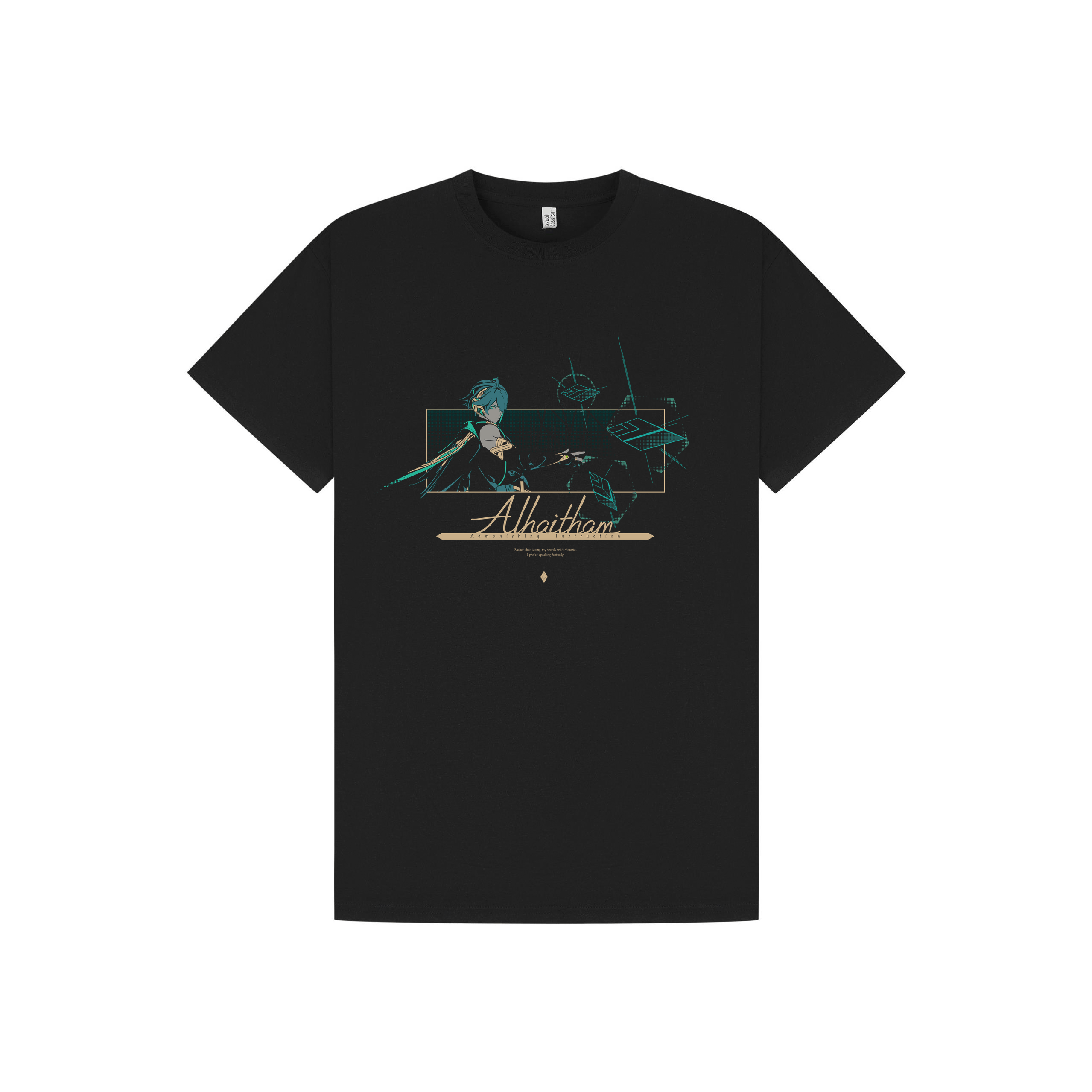 Black Printed T-shirt Front