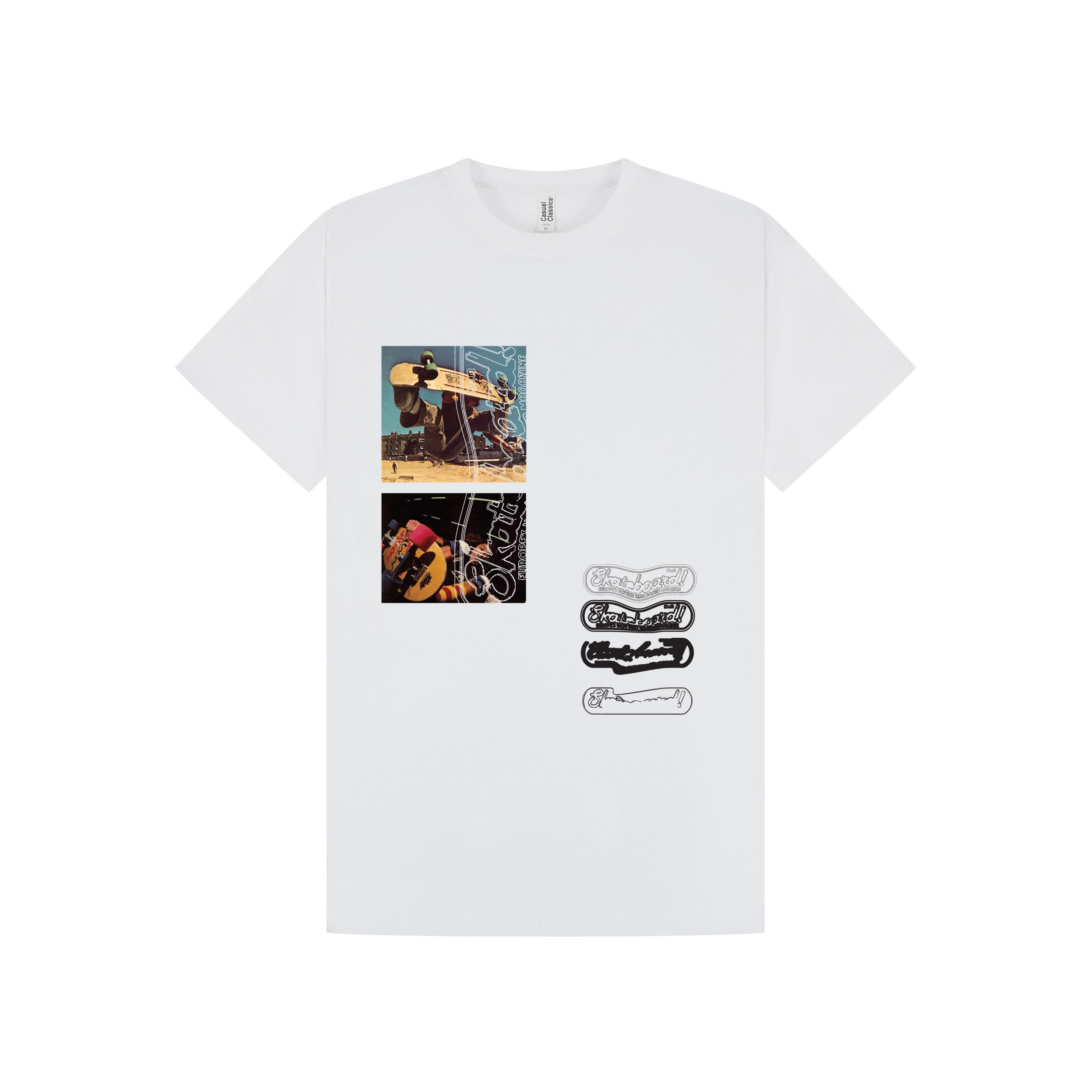 White Printed T-shirt Front