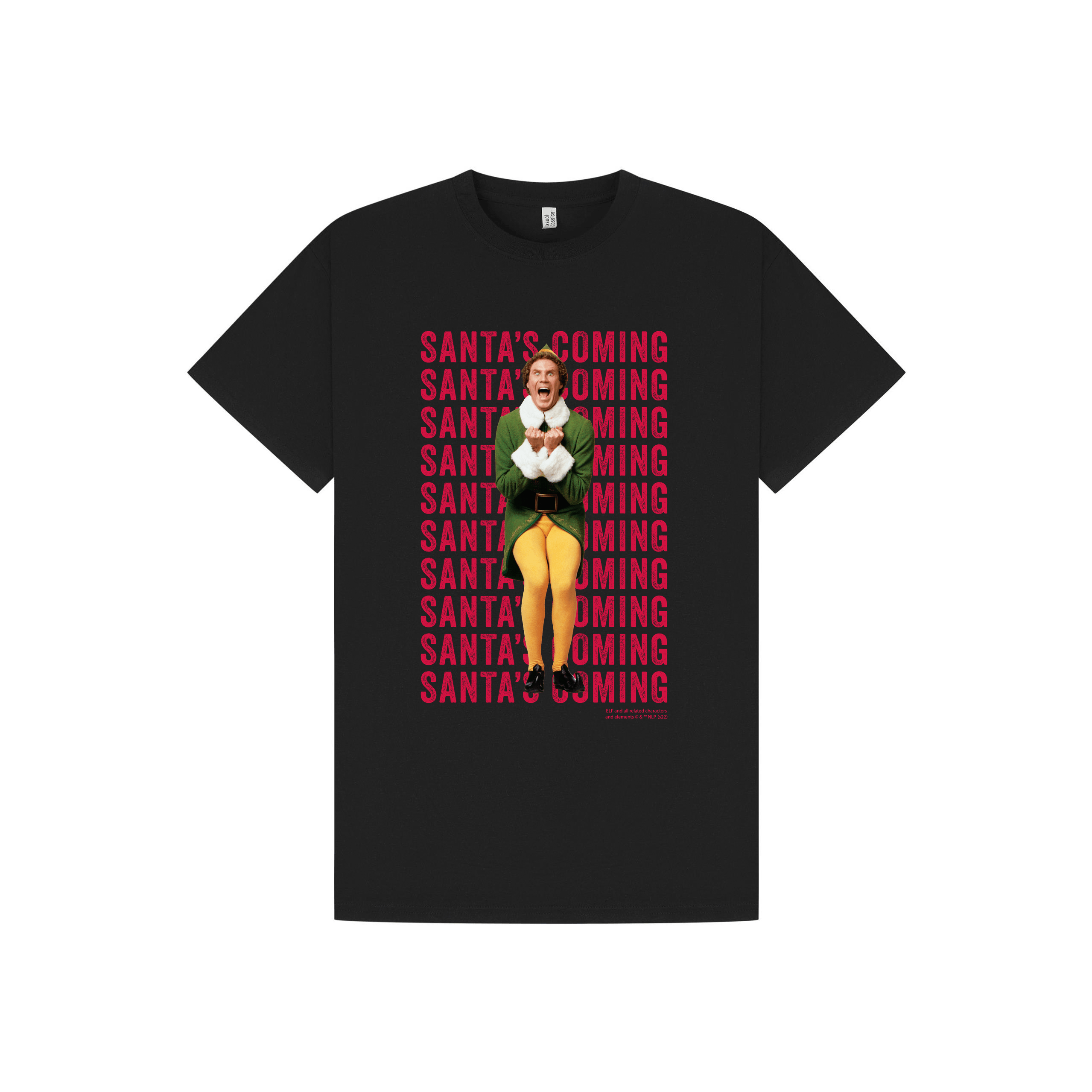 Black Printed T-shirt Front