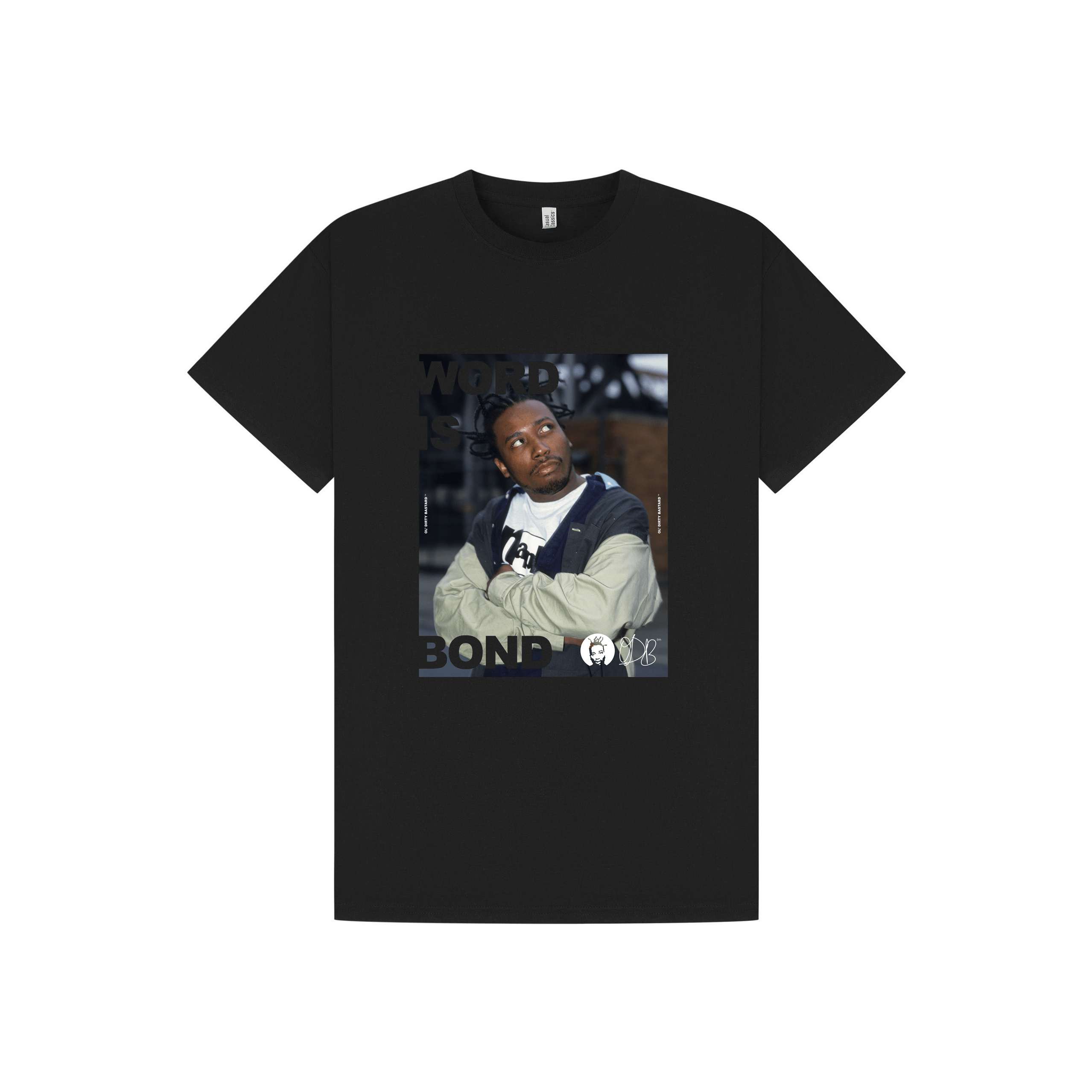 Black Printed T-shirt Front