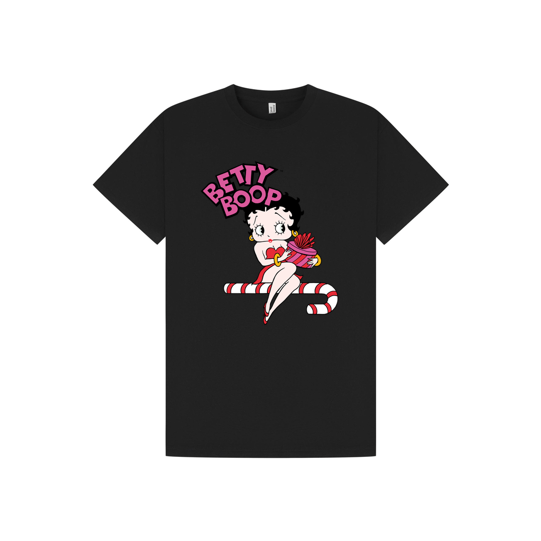 Black Printed T-shirt Front