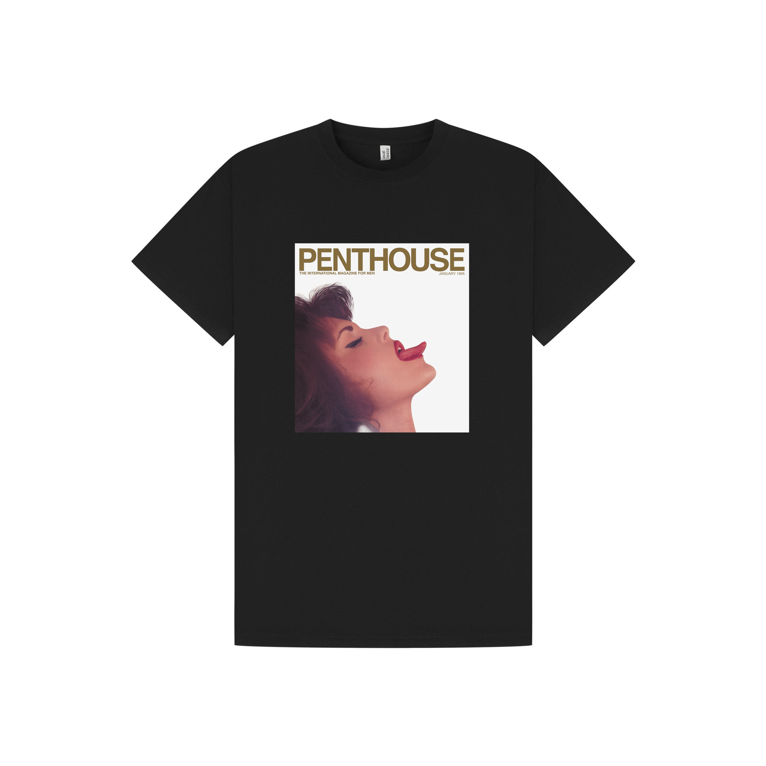 Black Printed T-shirt Front