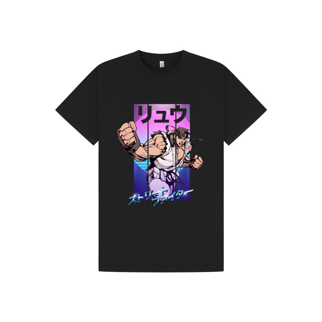 Black Printed T-shirt Front