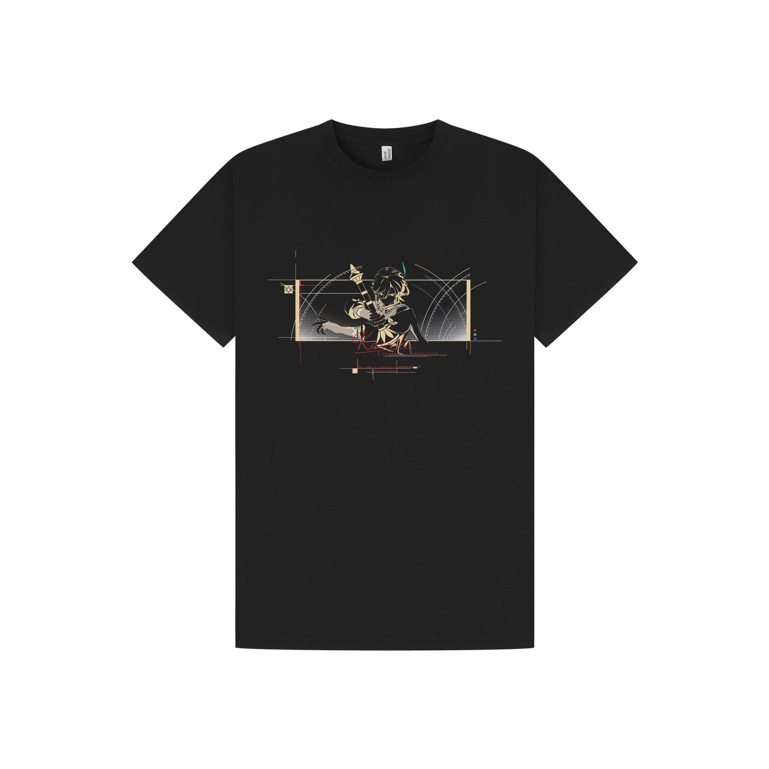 Black Printed T-shirt Front