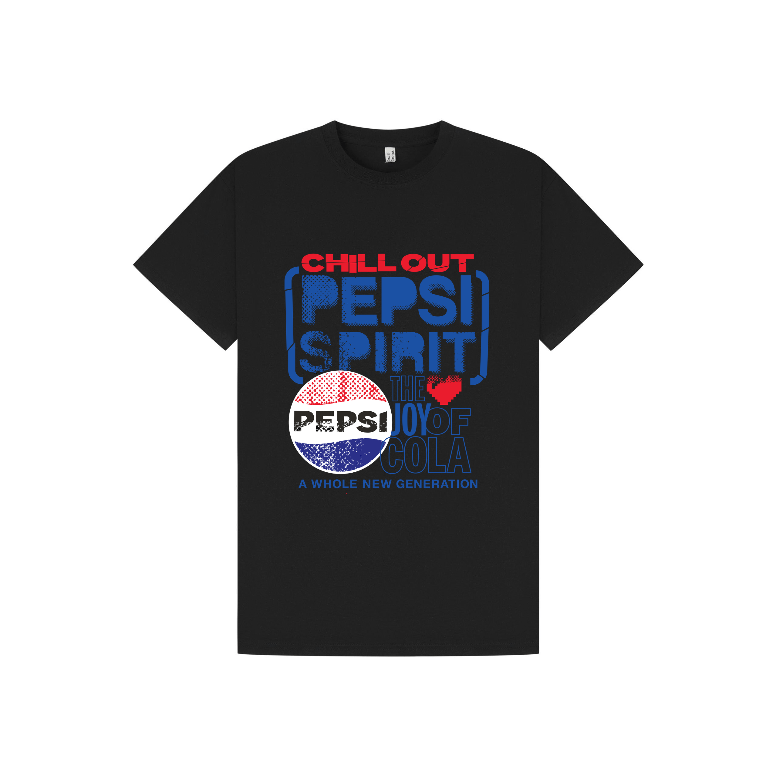 Black Printed T-shirt Front