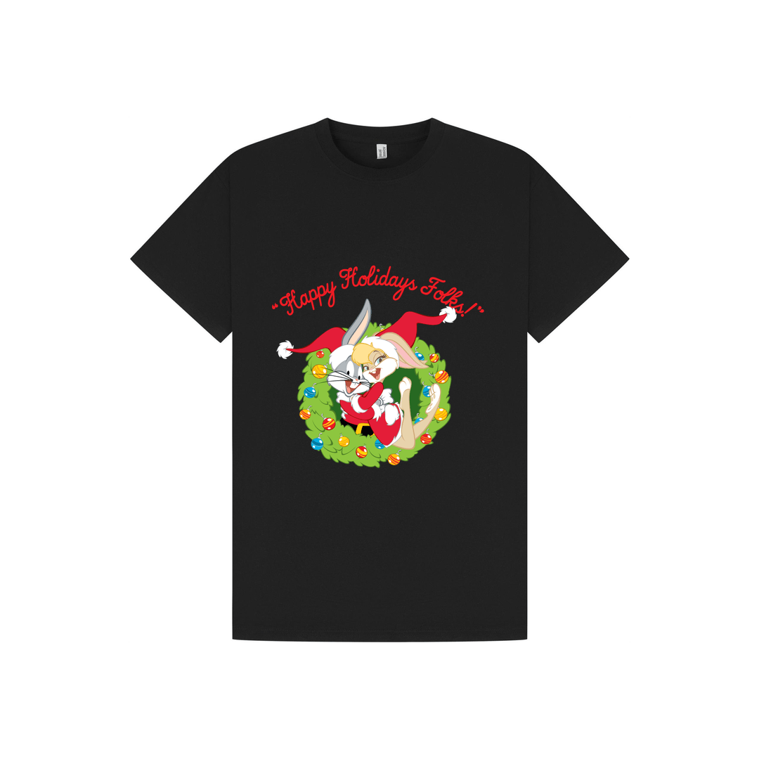 Black Printed T-shirt Front