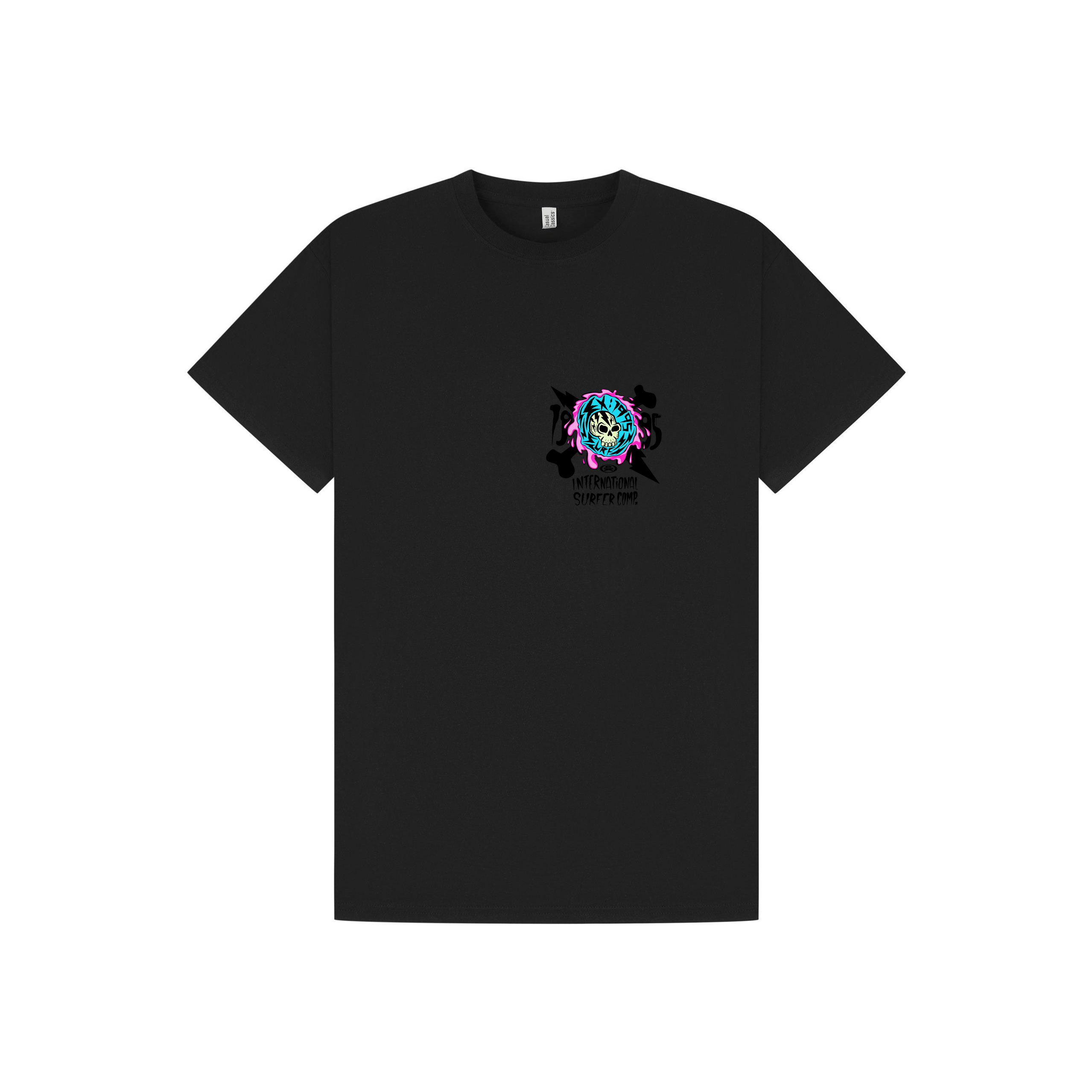 Black Printed T-shirt Front