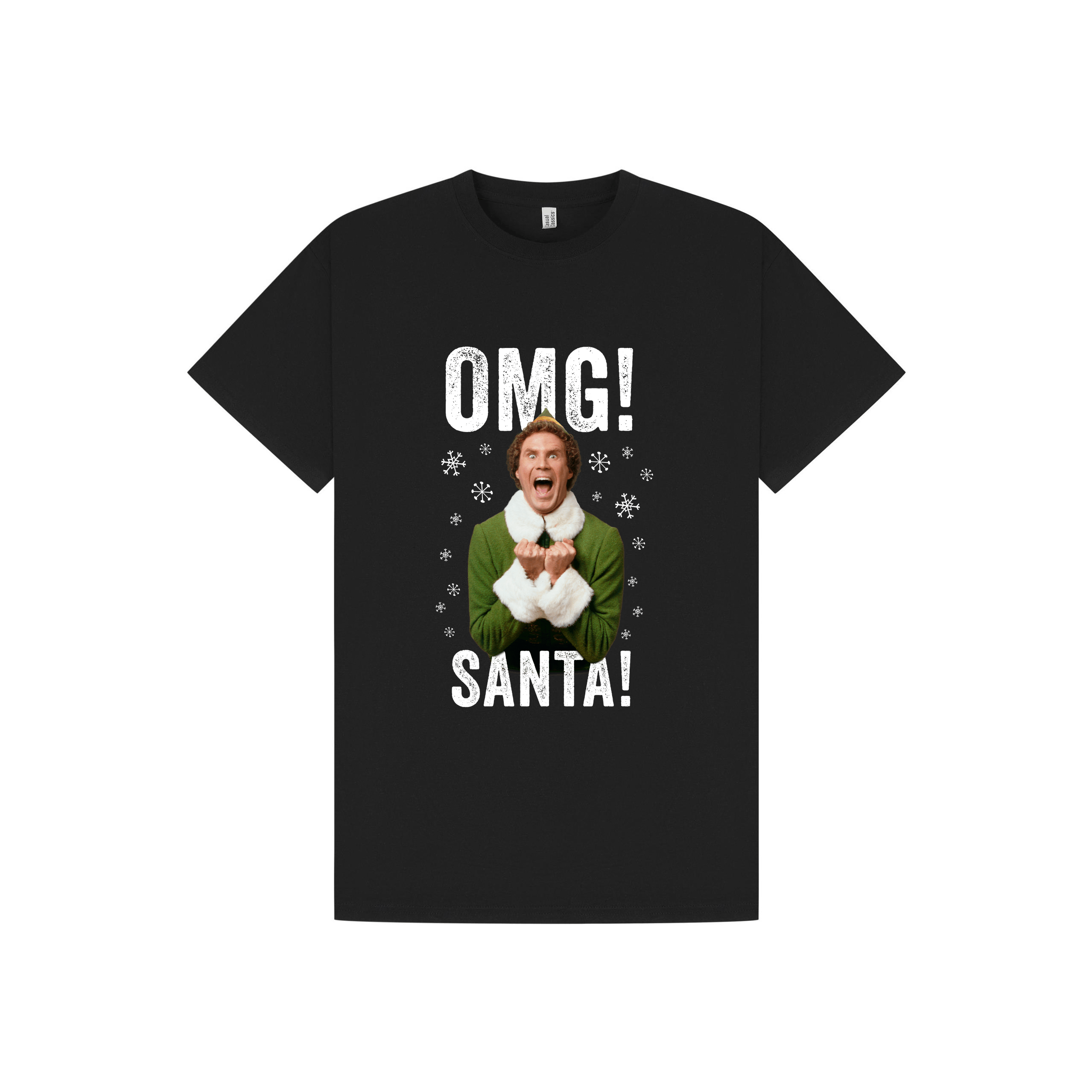 Black Printed T-shirt Front