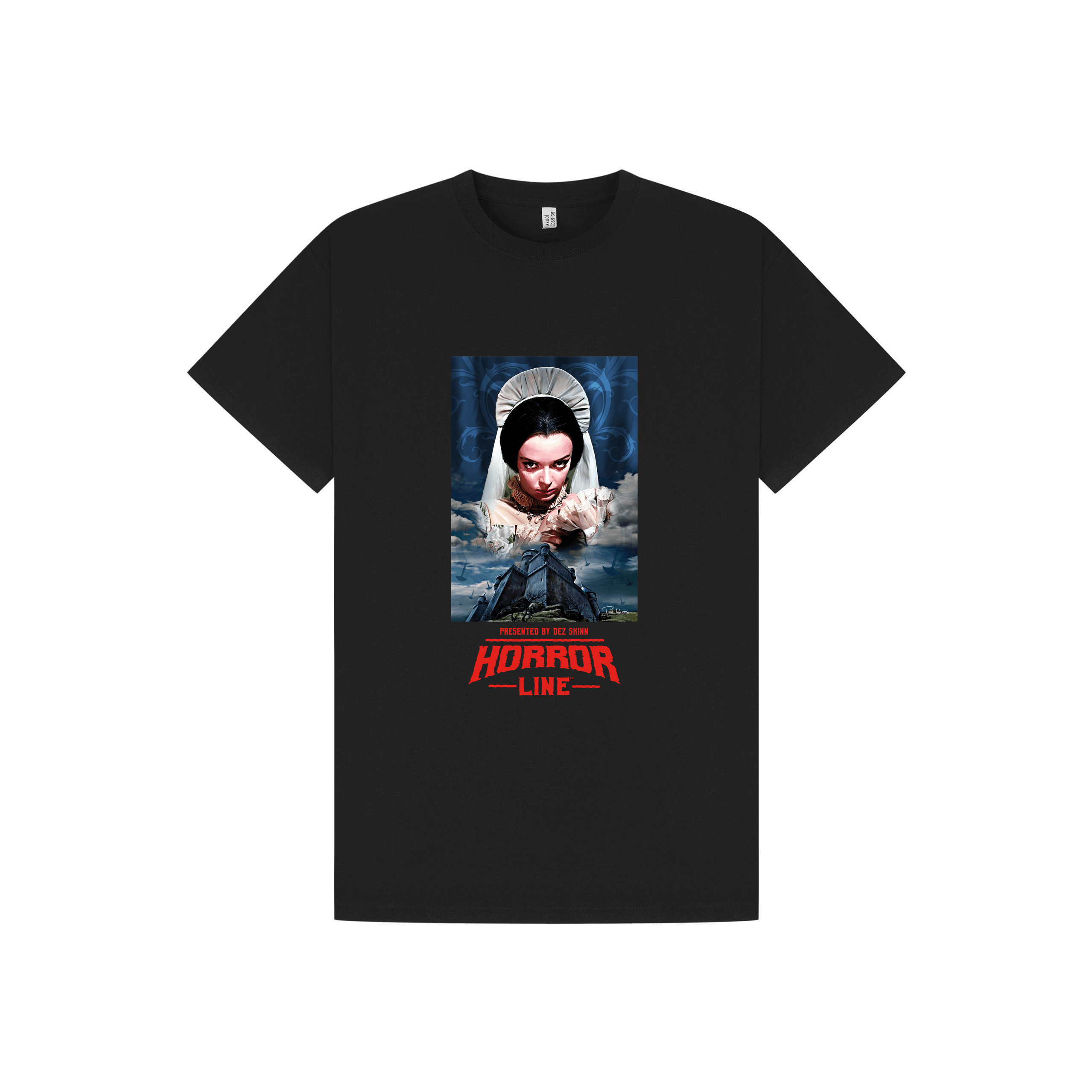 Black Printed T-shirt Front