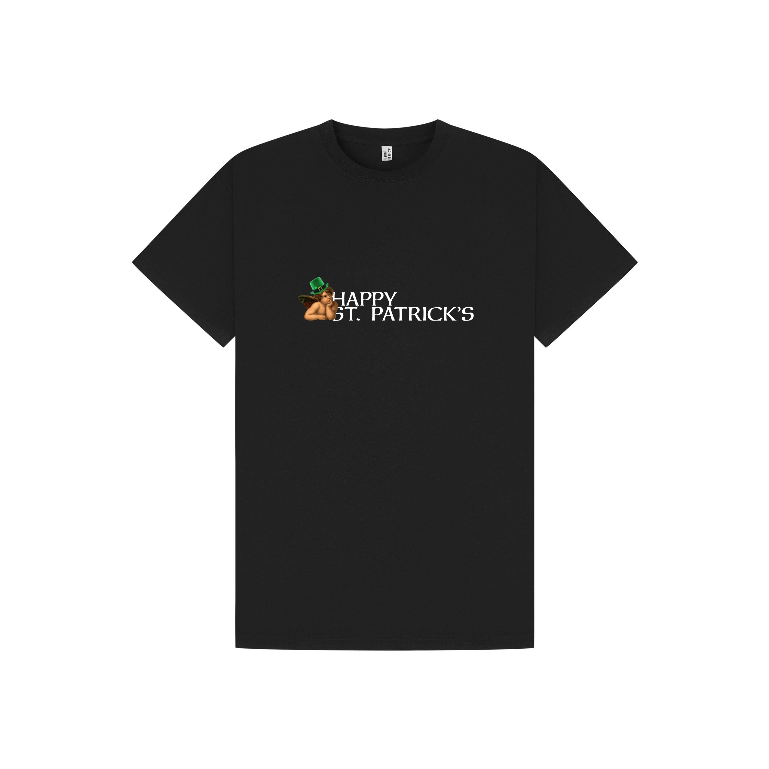 Black Printed T-shirt Front