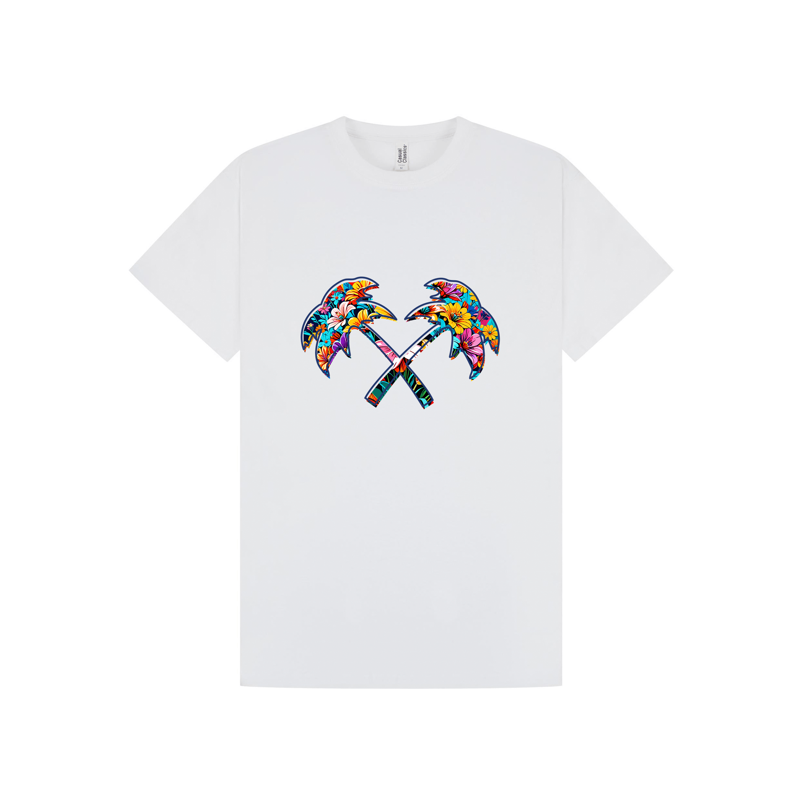 White Printed T-shirt Front