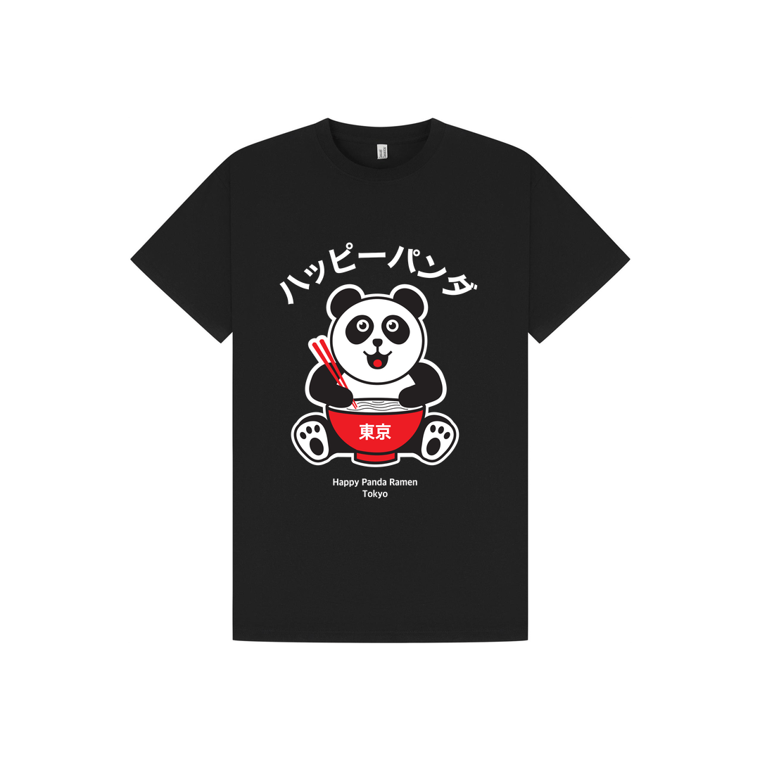 Black Printed T-shirt Front