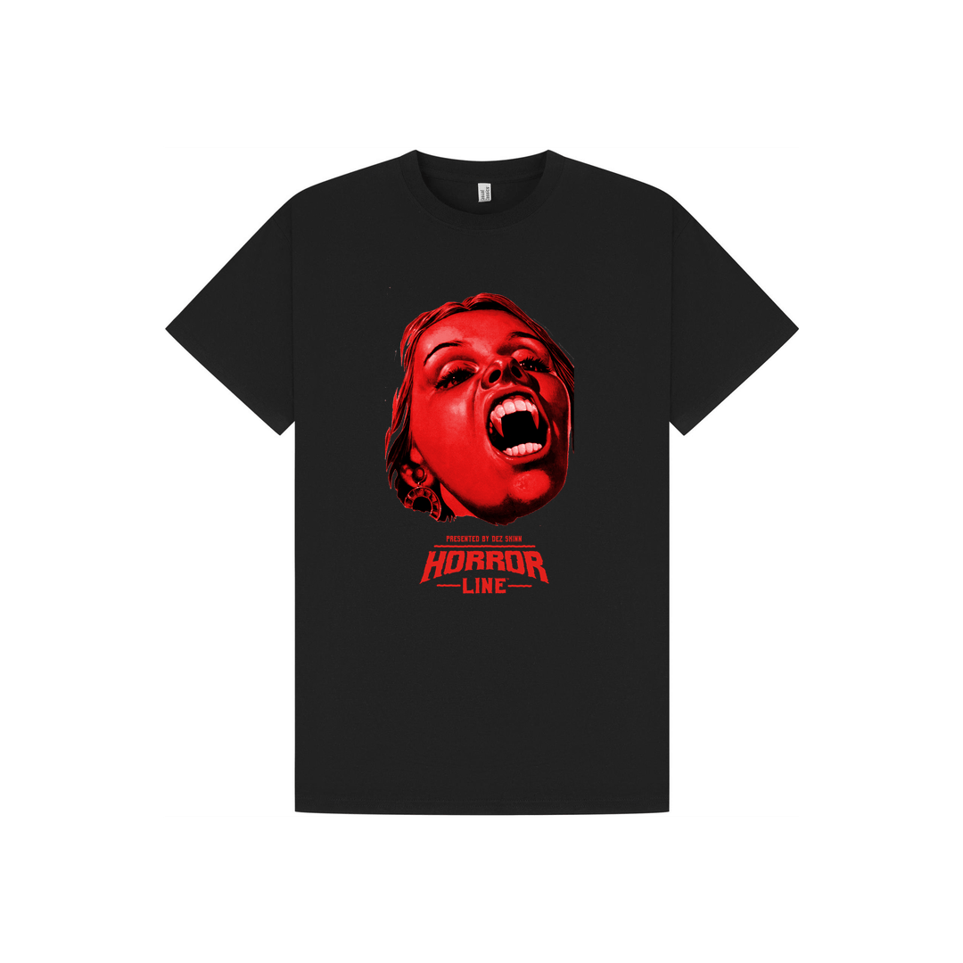 Black Printed T-shirt Front