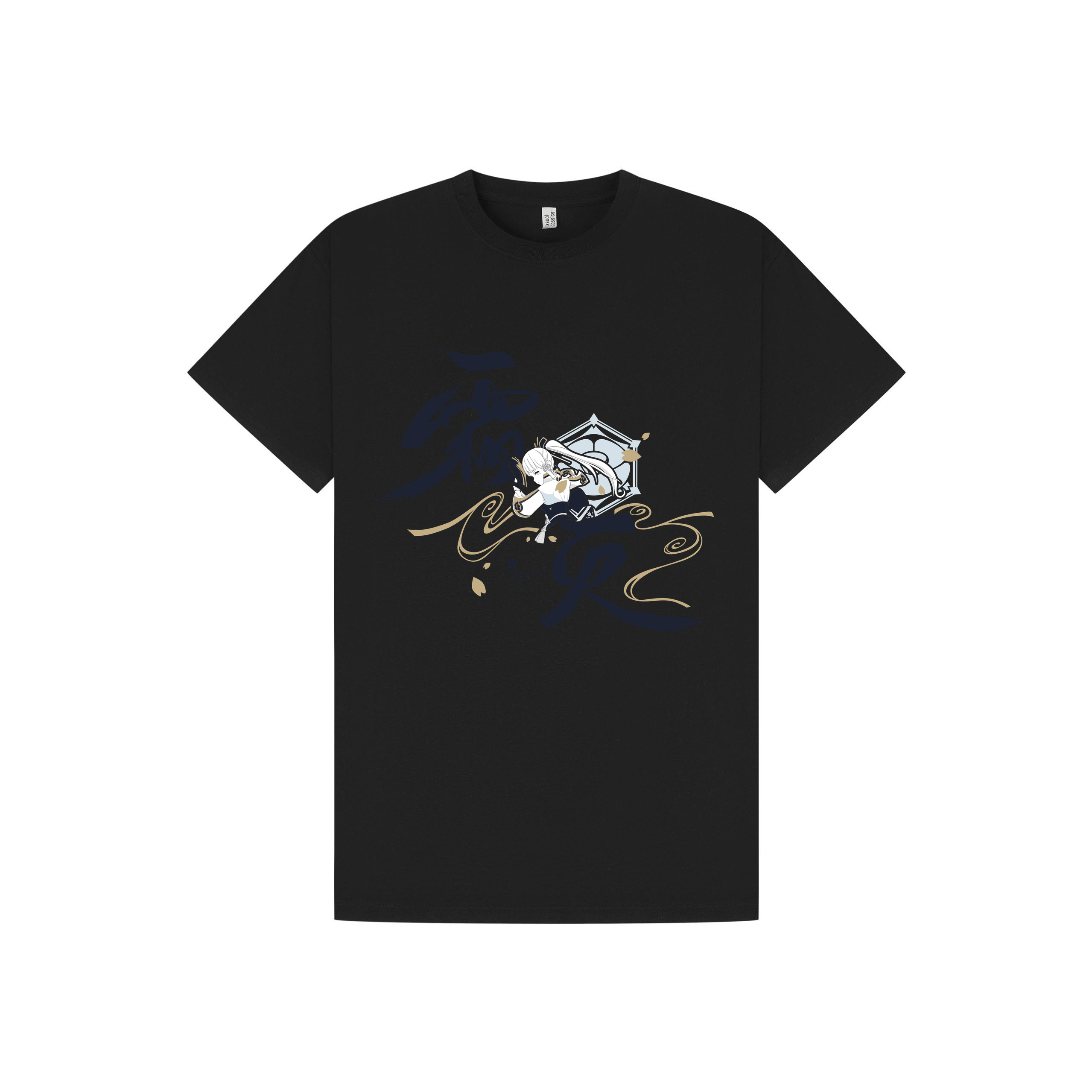 Black Printed T-shirt Front