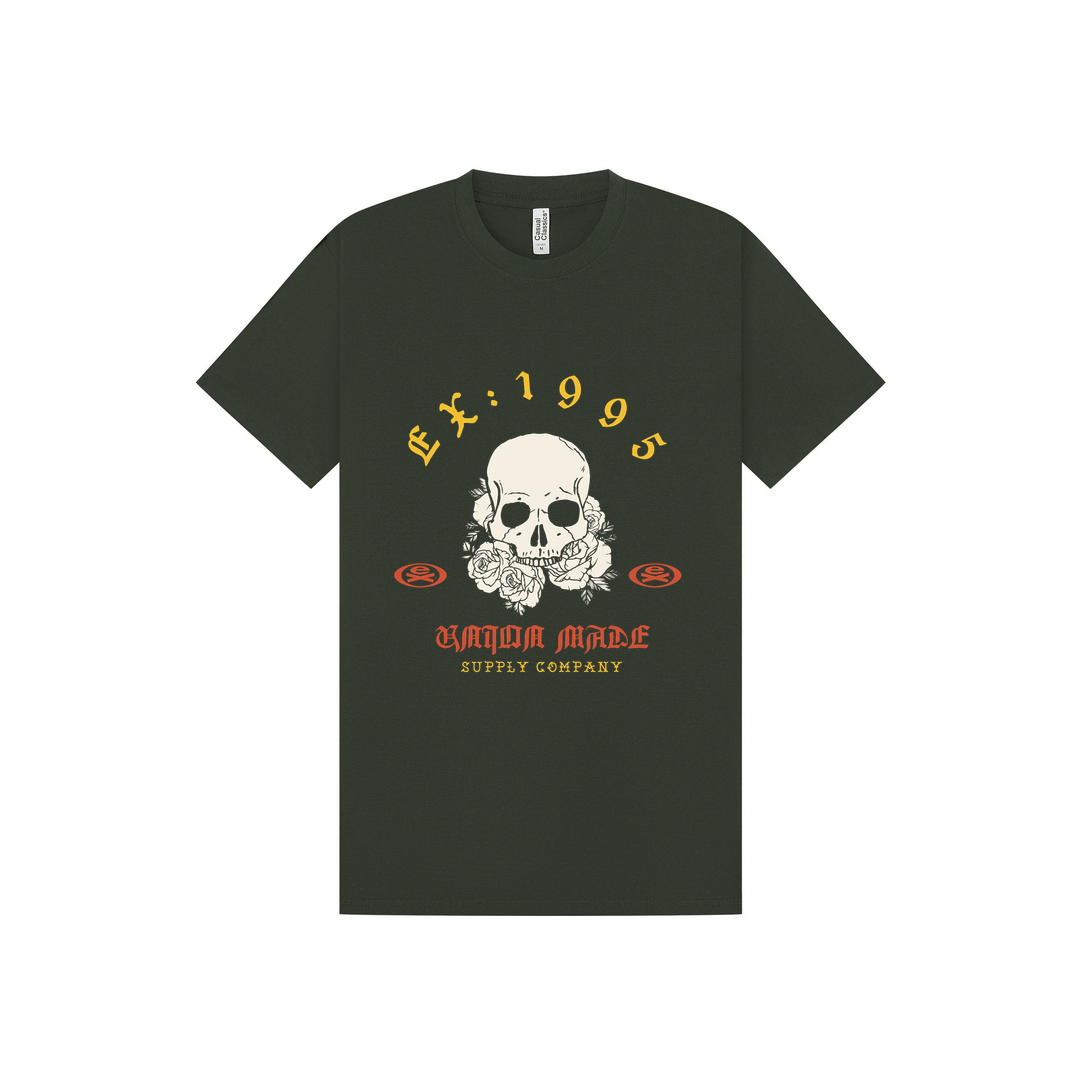 Forest Green Printed T-shirt Front