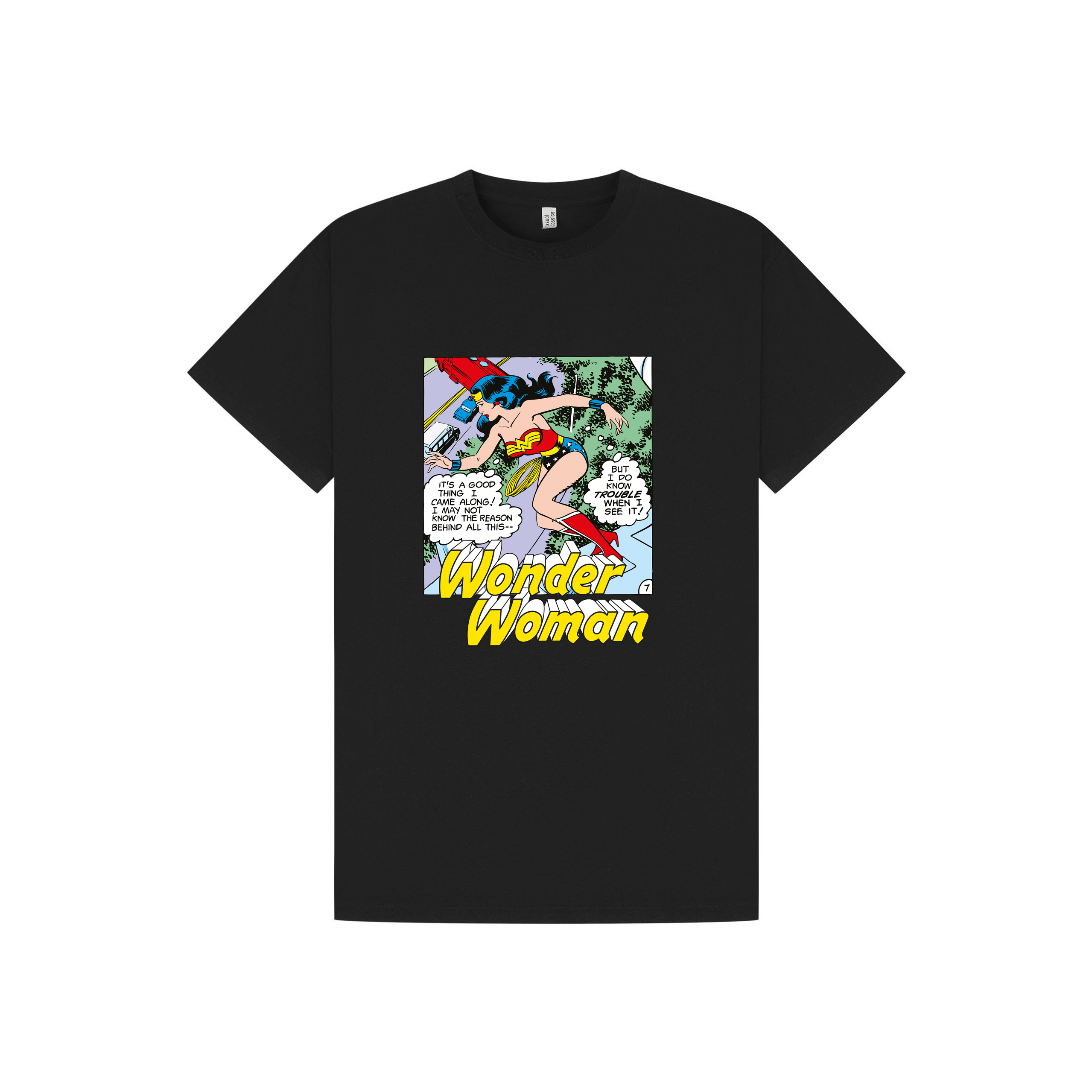 Black Printed T-shirt Front