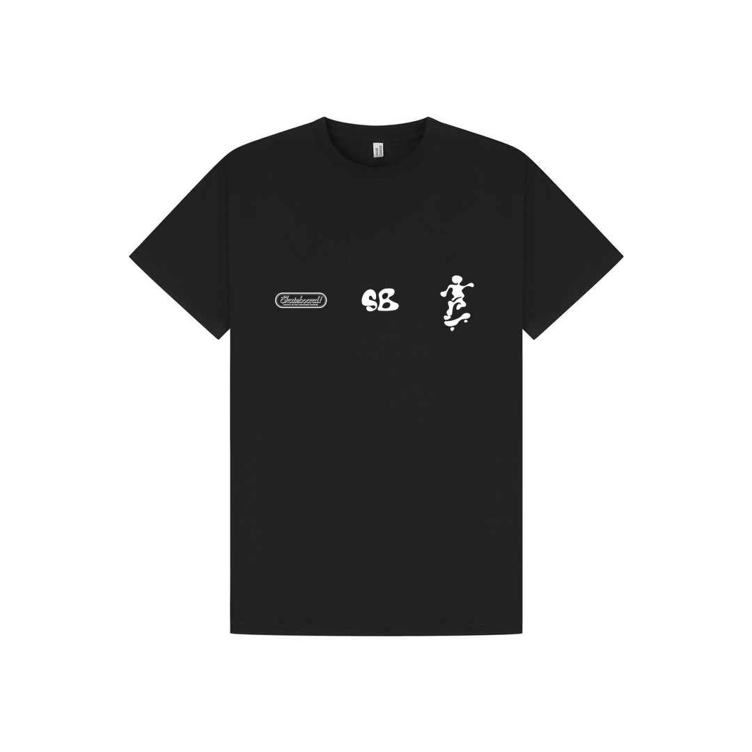 Black Printed T-shirt Front