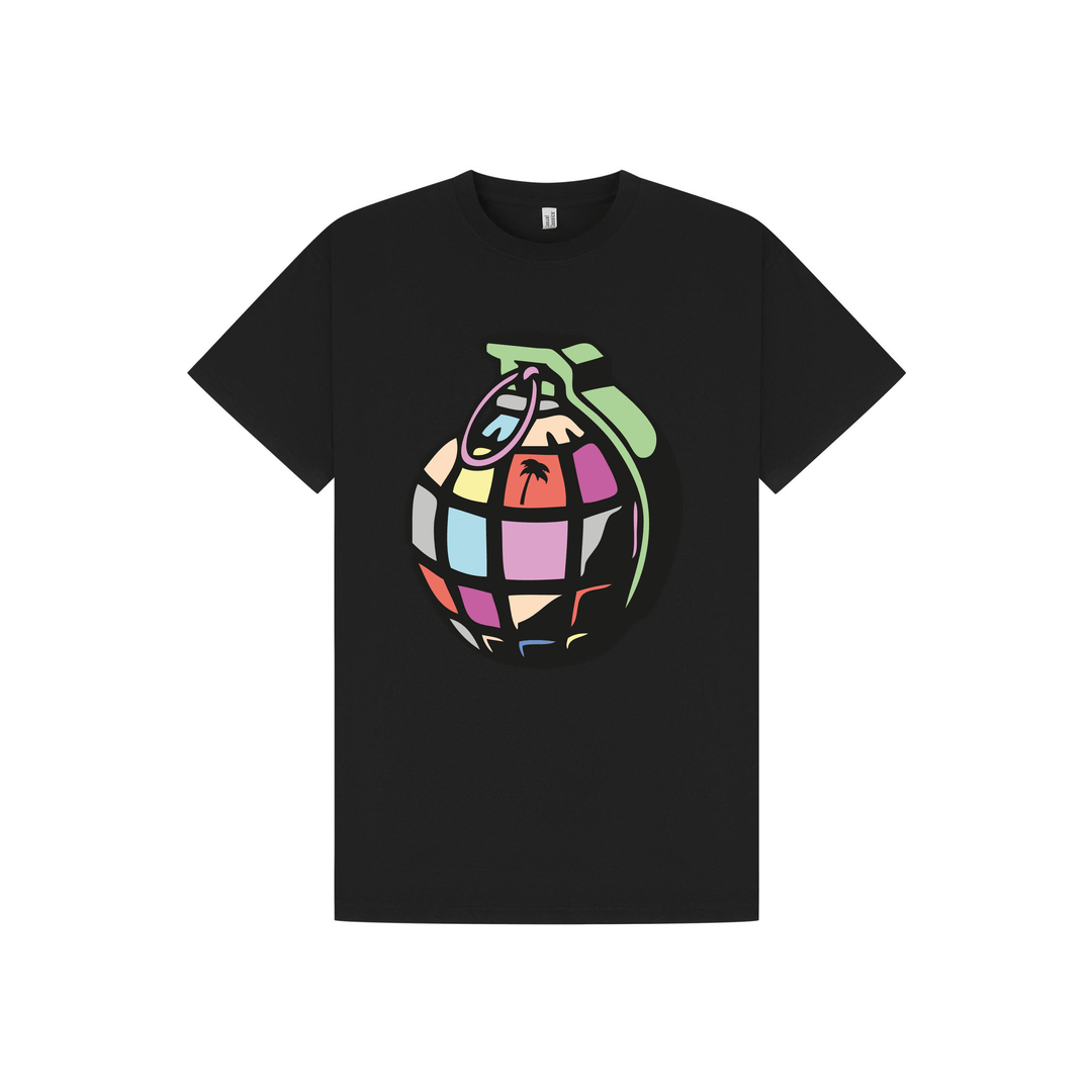 Black Printed T-shirt Front