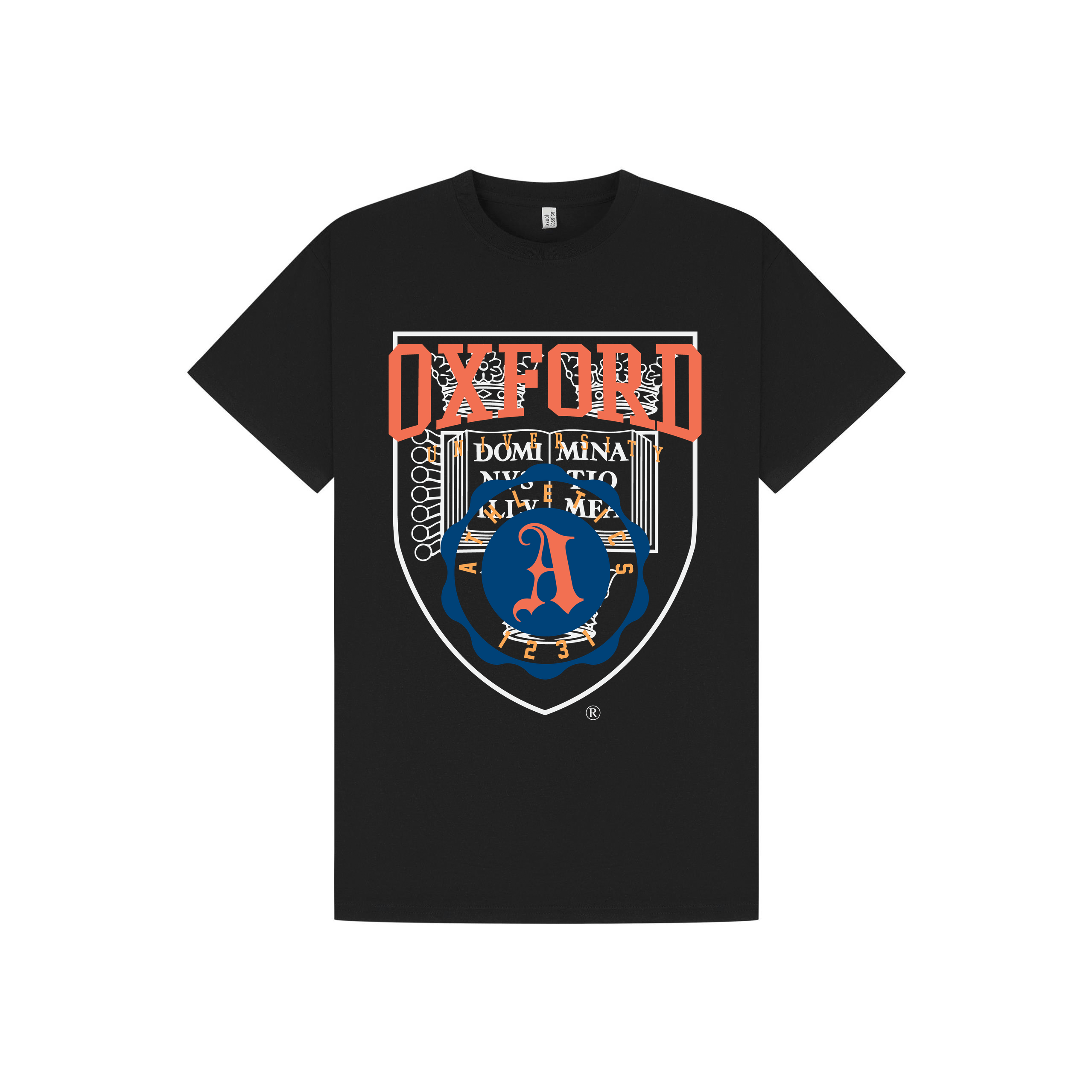 Black Printed T-shirt Front