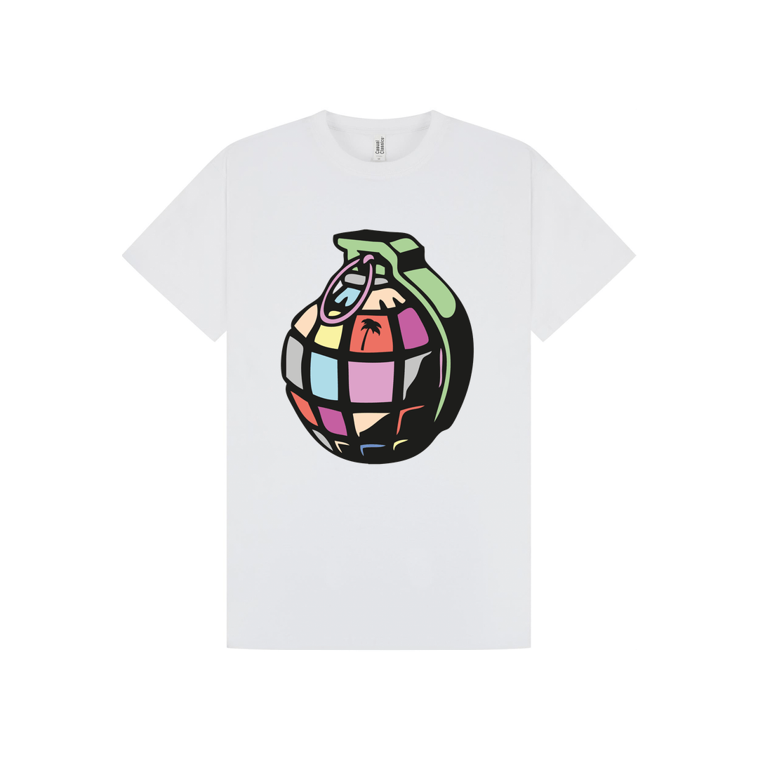 White Printed T-shirt Front