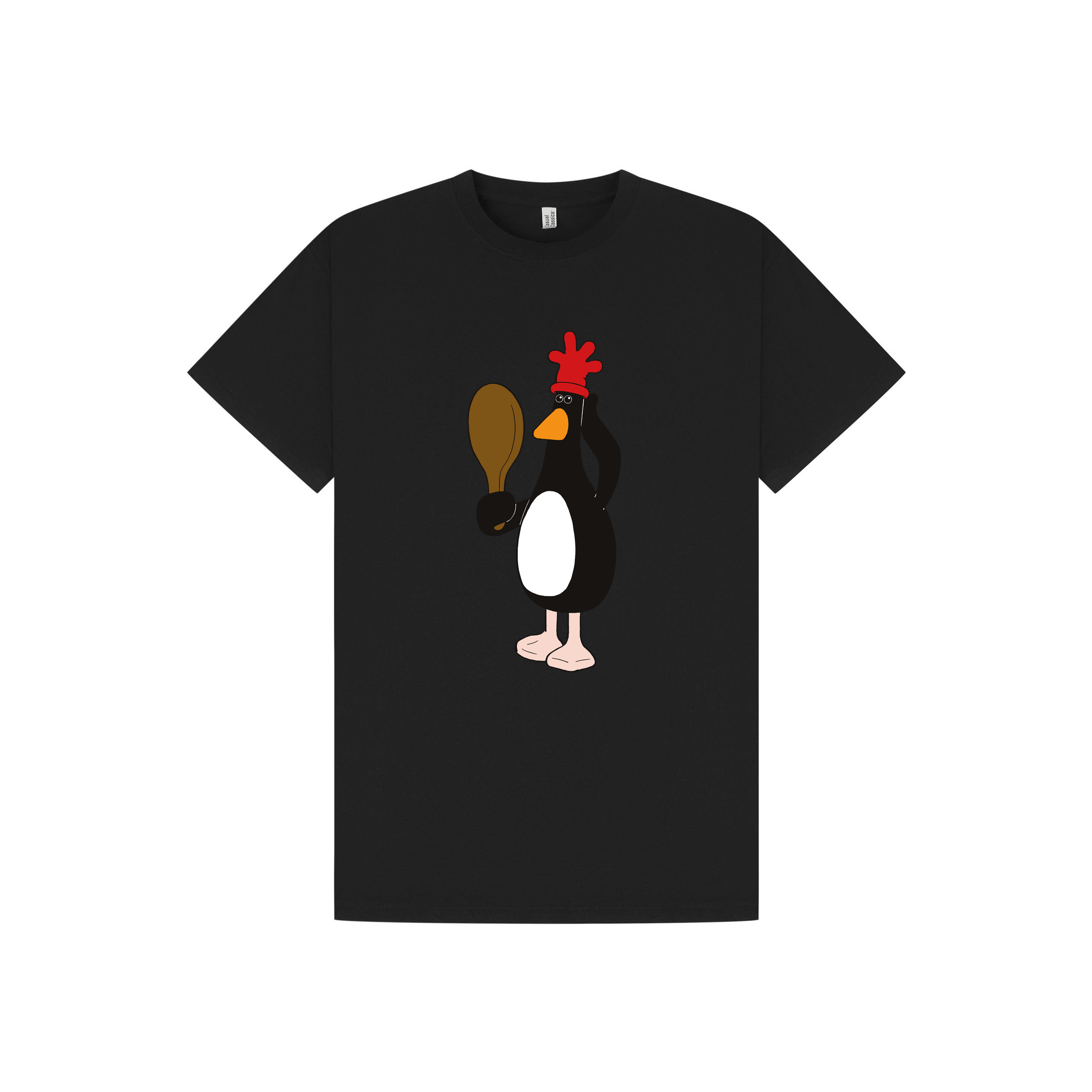 Black Printed T-shirt Front