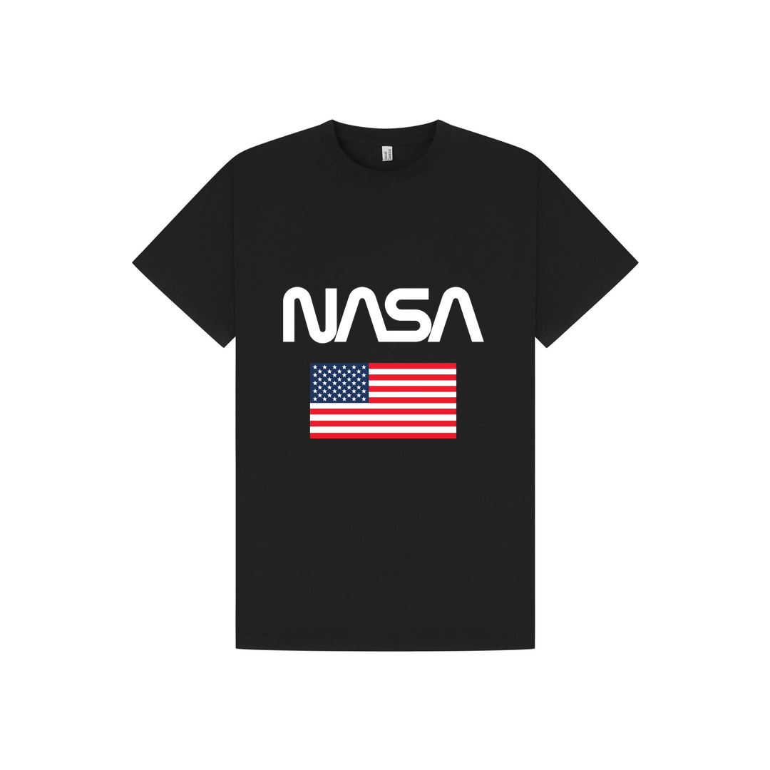 Black Printed T-shirt Front