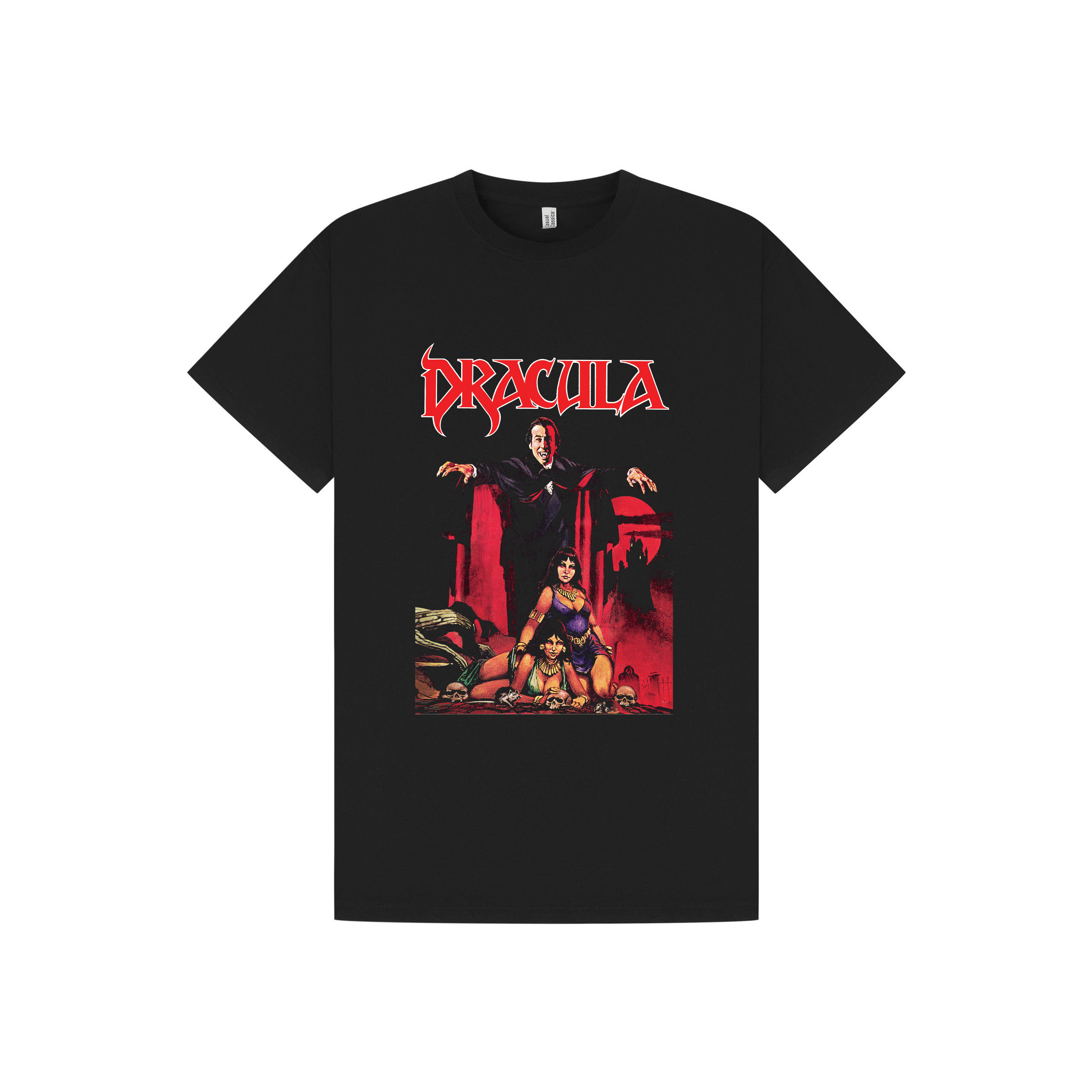 Black Printed T-shirt Front