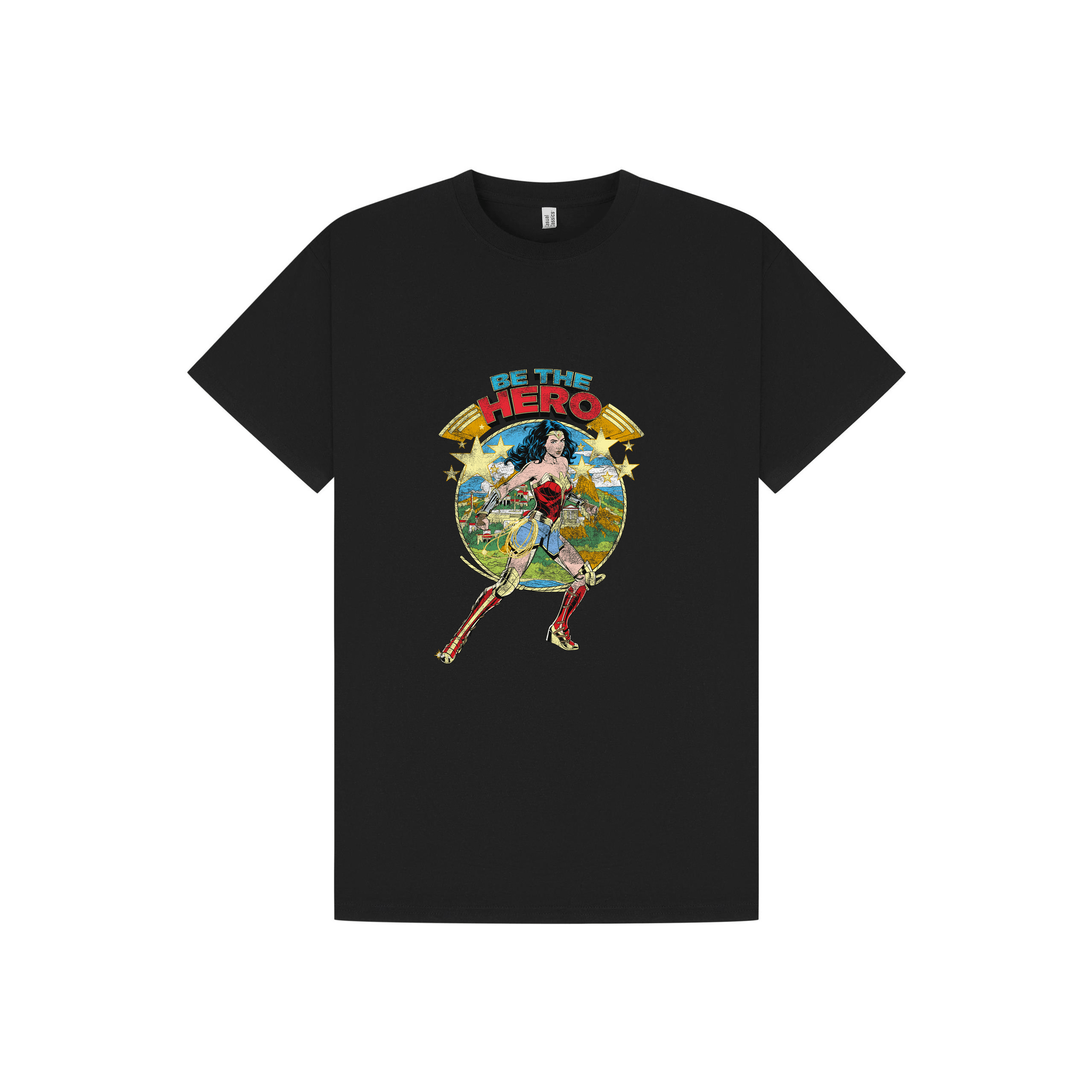 Black Printed T-shirt Front