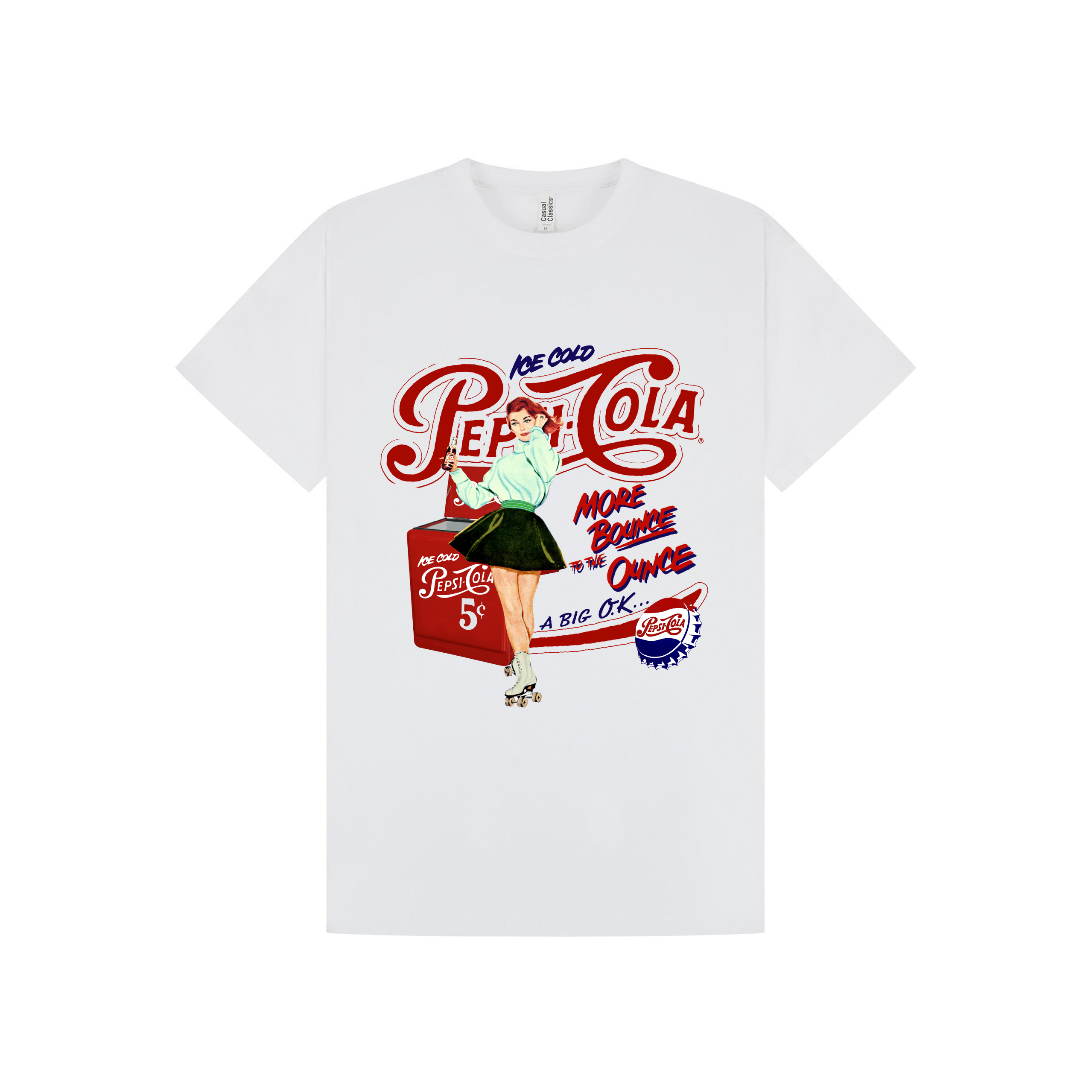 White Printed T-shirt Front