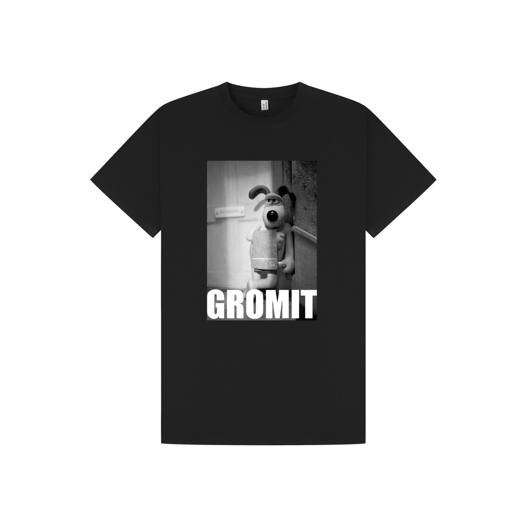 Black Printed T-shirt Front