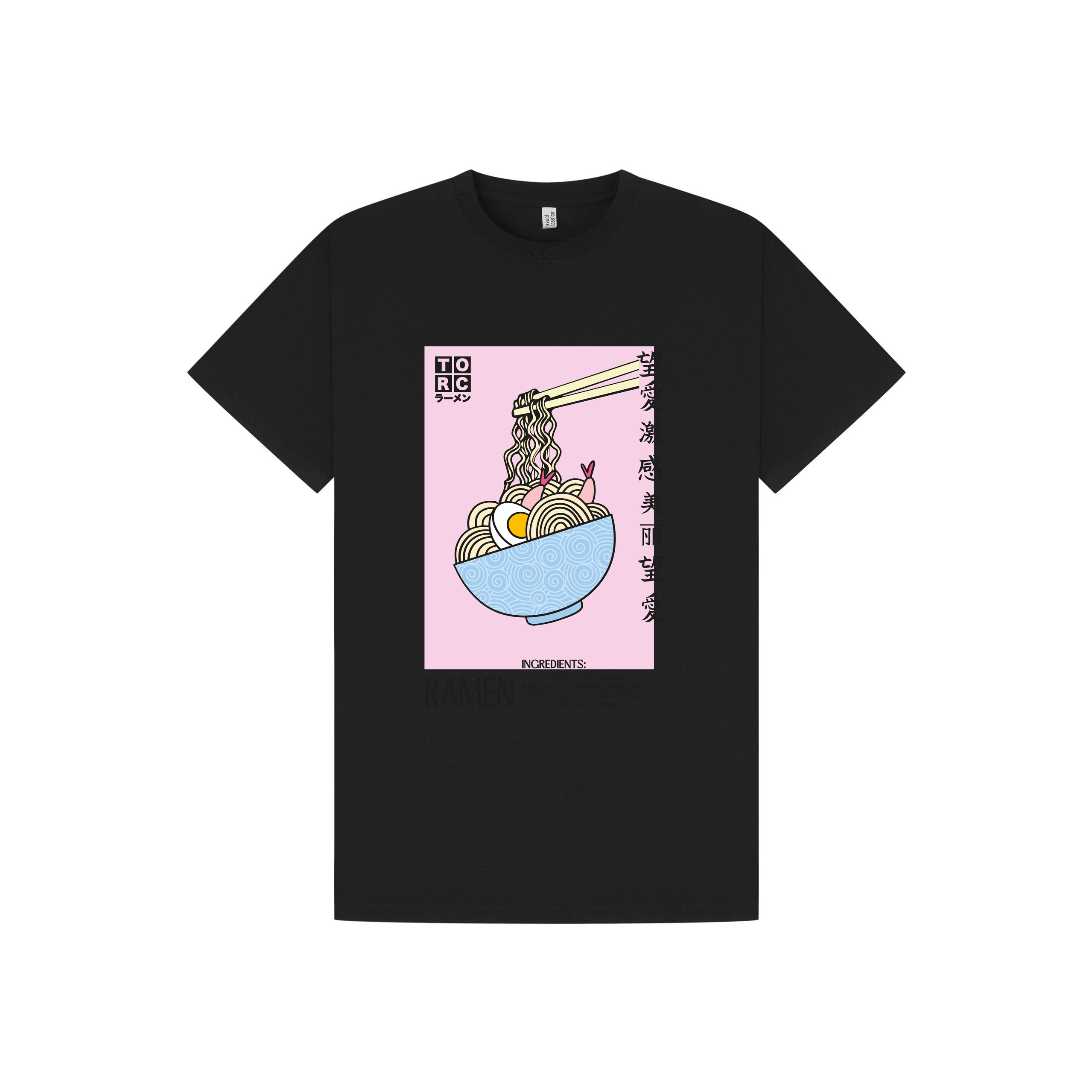 Black Printed T-shirt Front