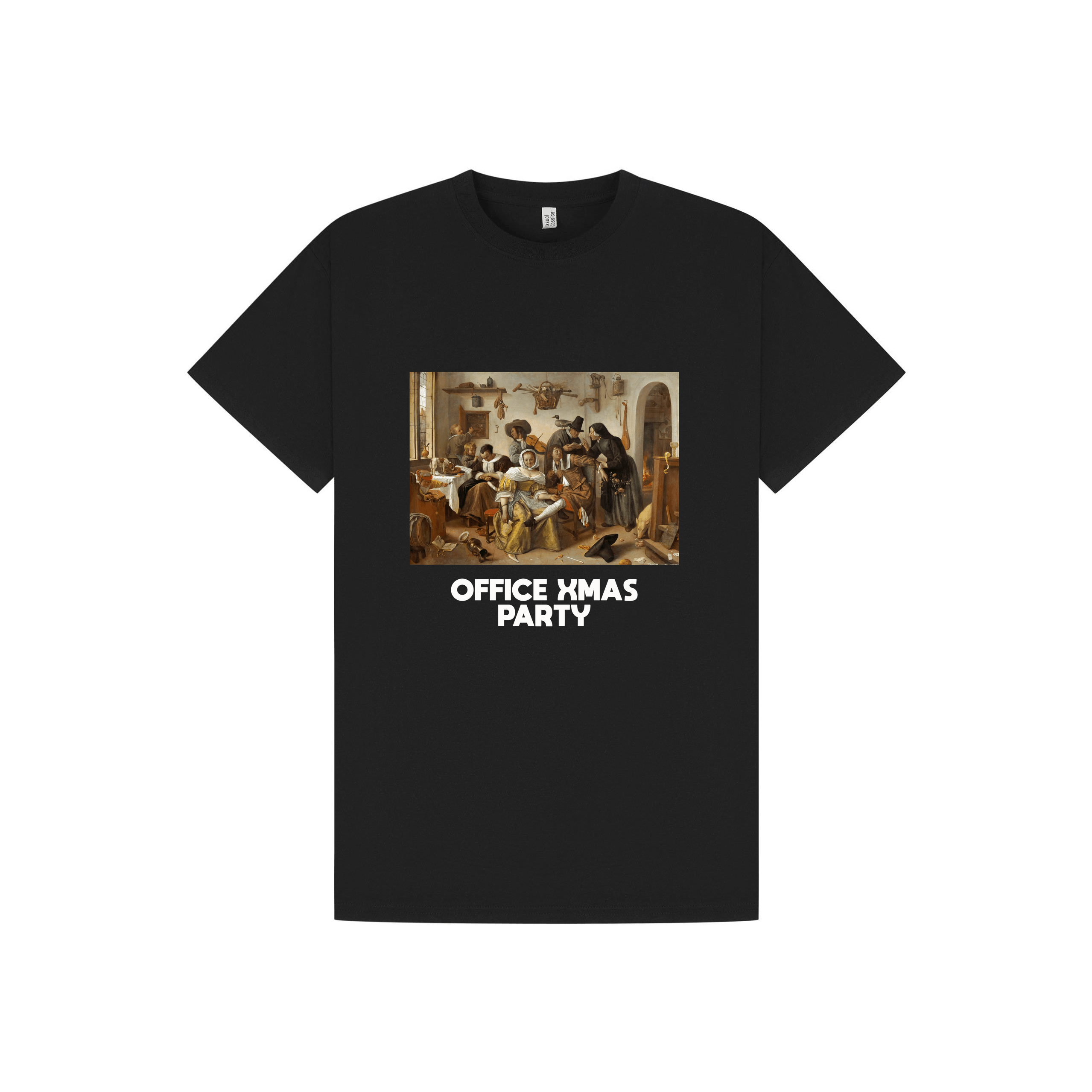 Black Printed T-shirt Front