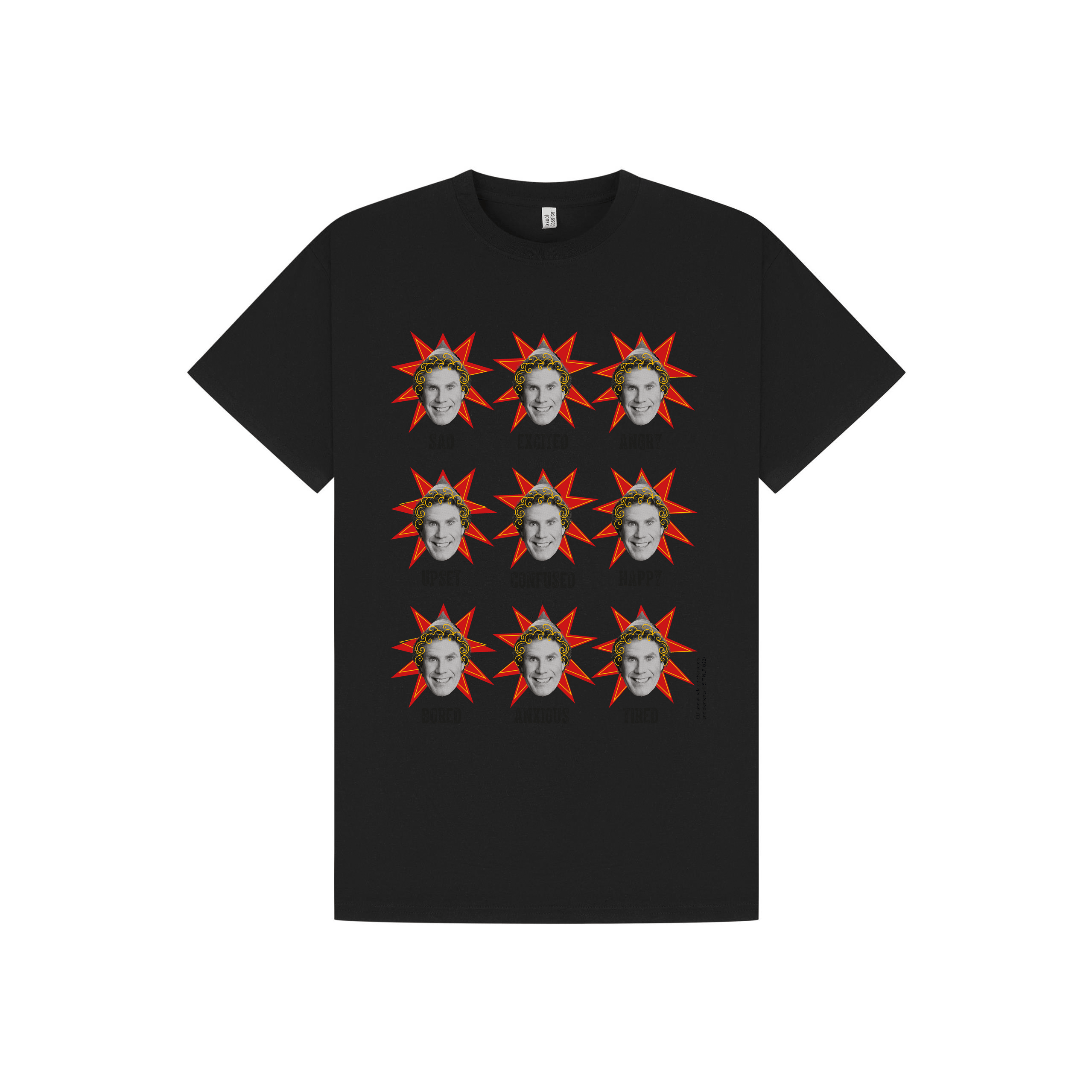 Black Printed T-shirt Front