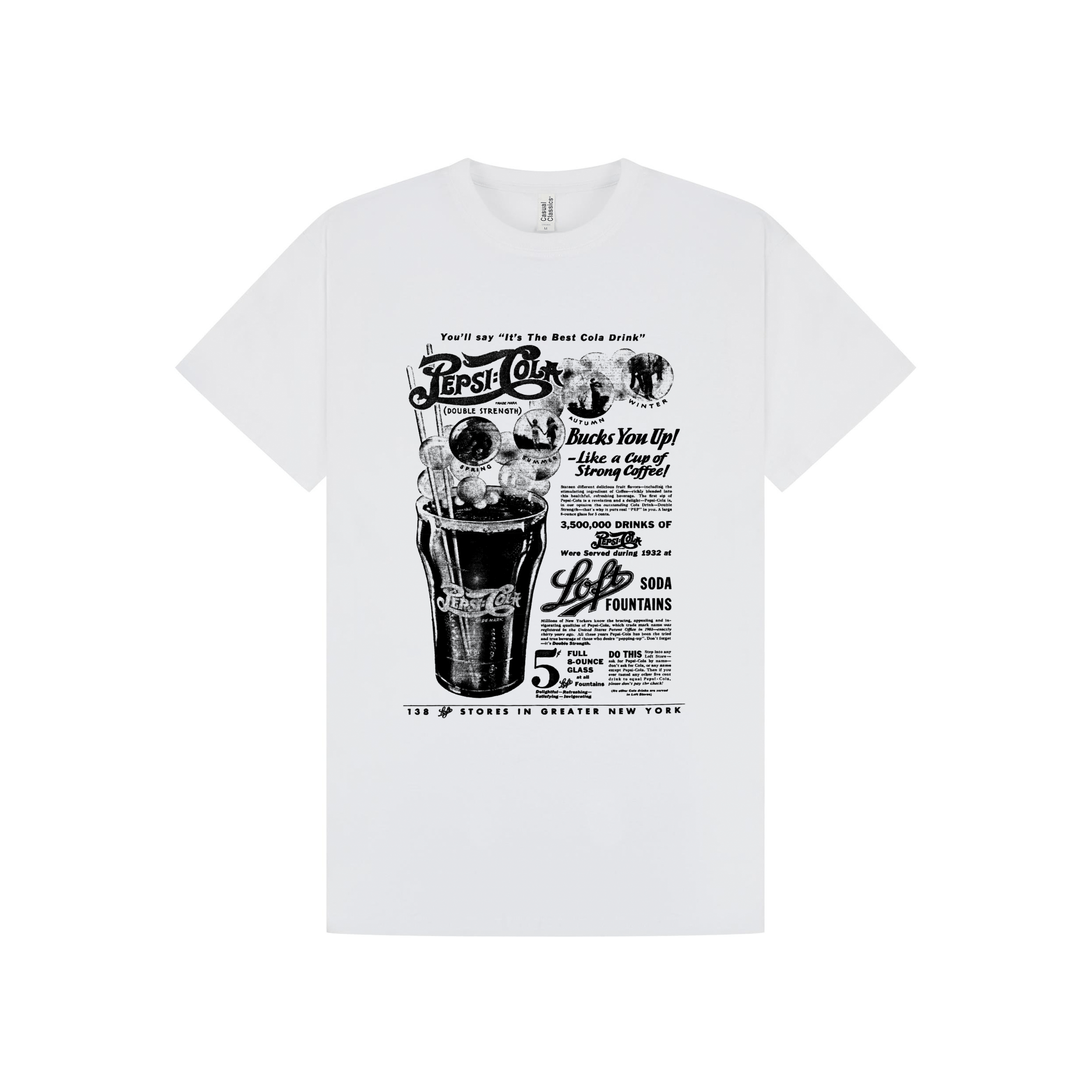 White Printed T-shirt Front