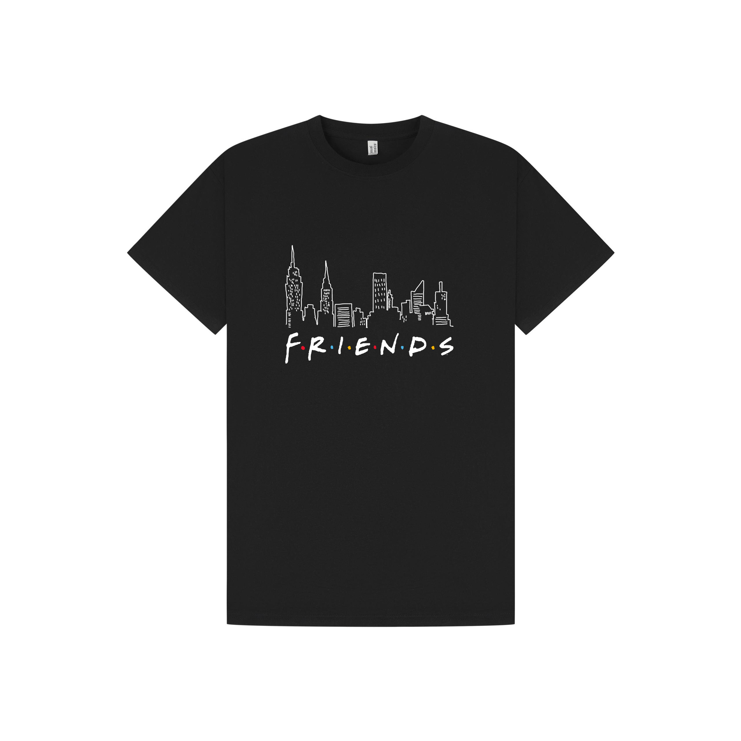 Black Printed T-shirt Front