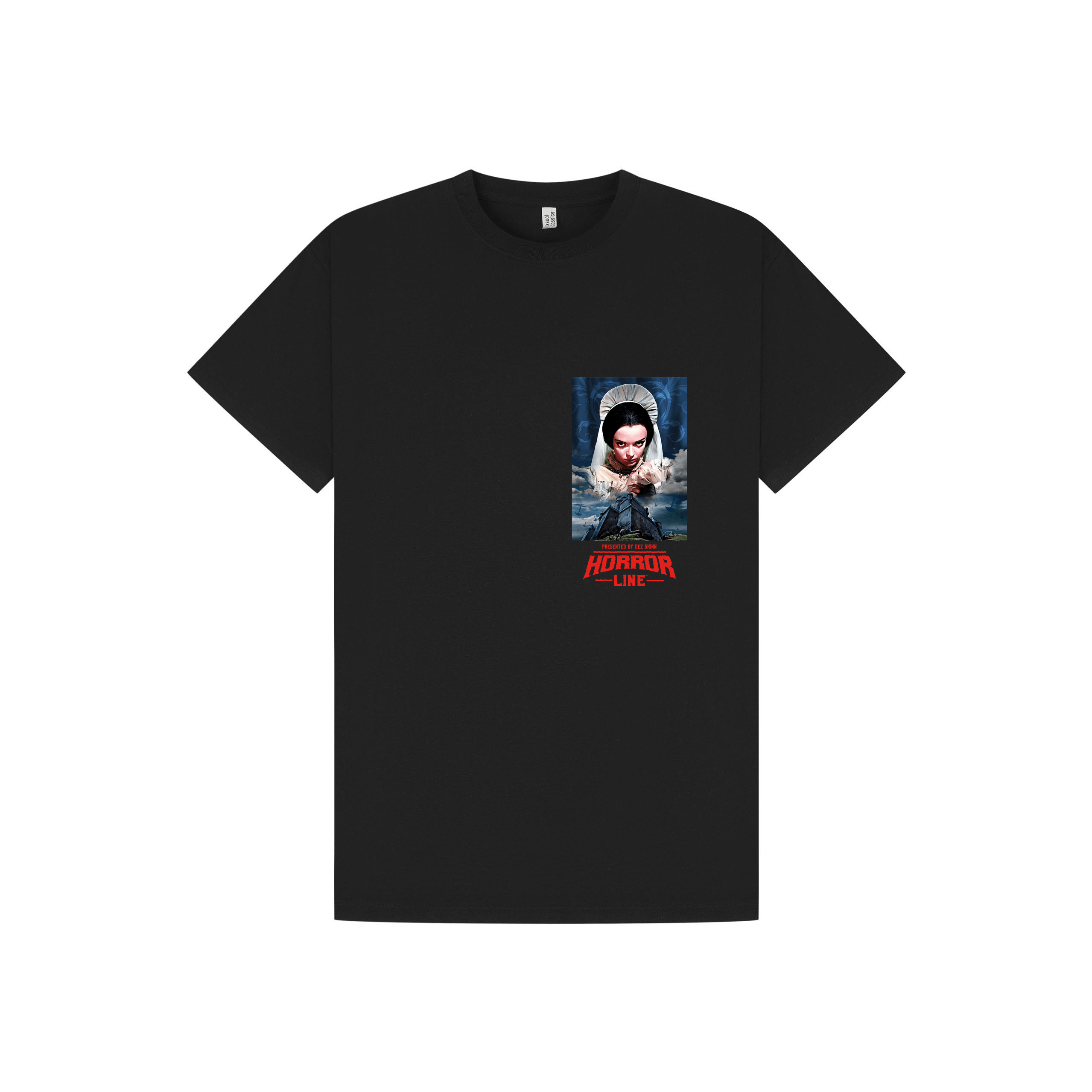 Black Printed T-shirt Front